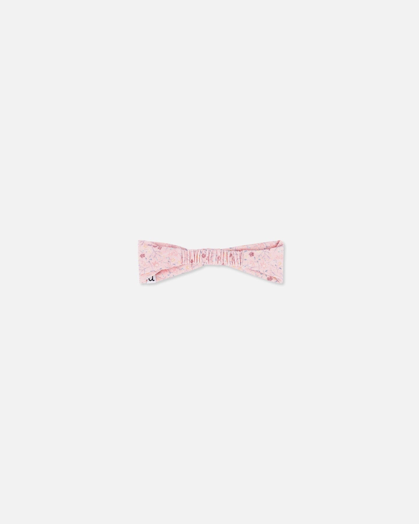 Organic Cotton Headband Printed Pink Small Flower