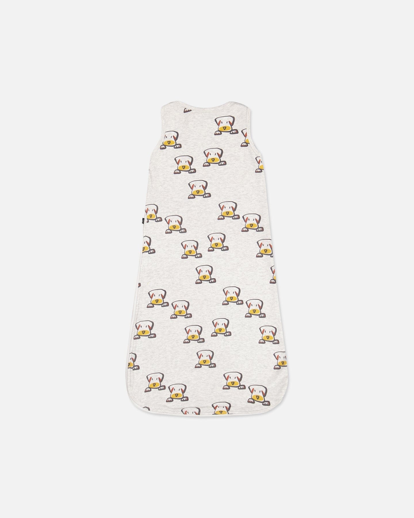 Organic Cotton Sleep Bag Heather Beige With Printed Dog