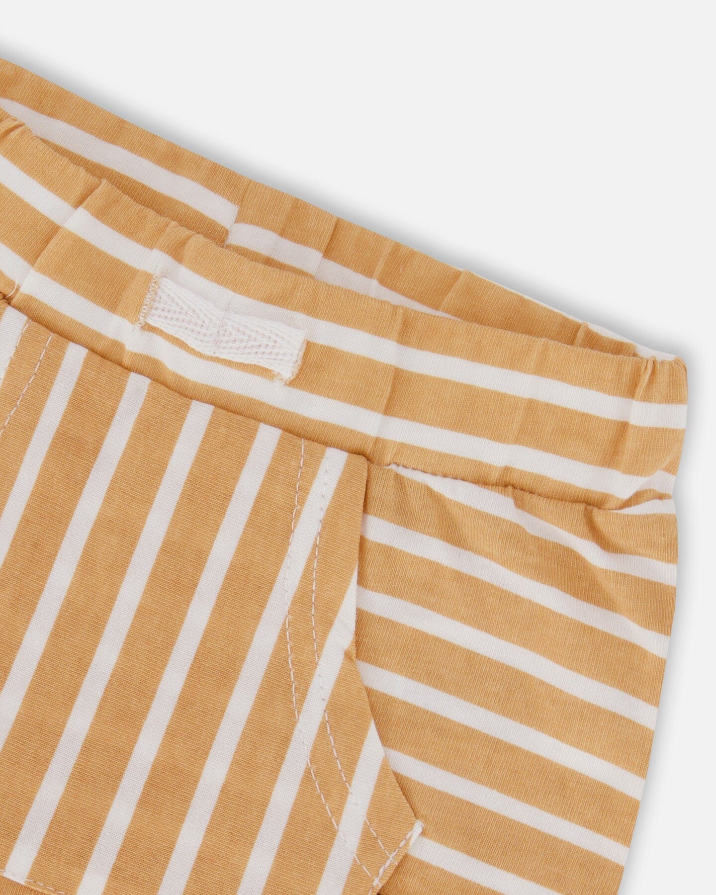 Organic Cotton Top And Short Set Sand Stripe