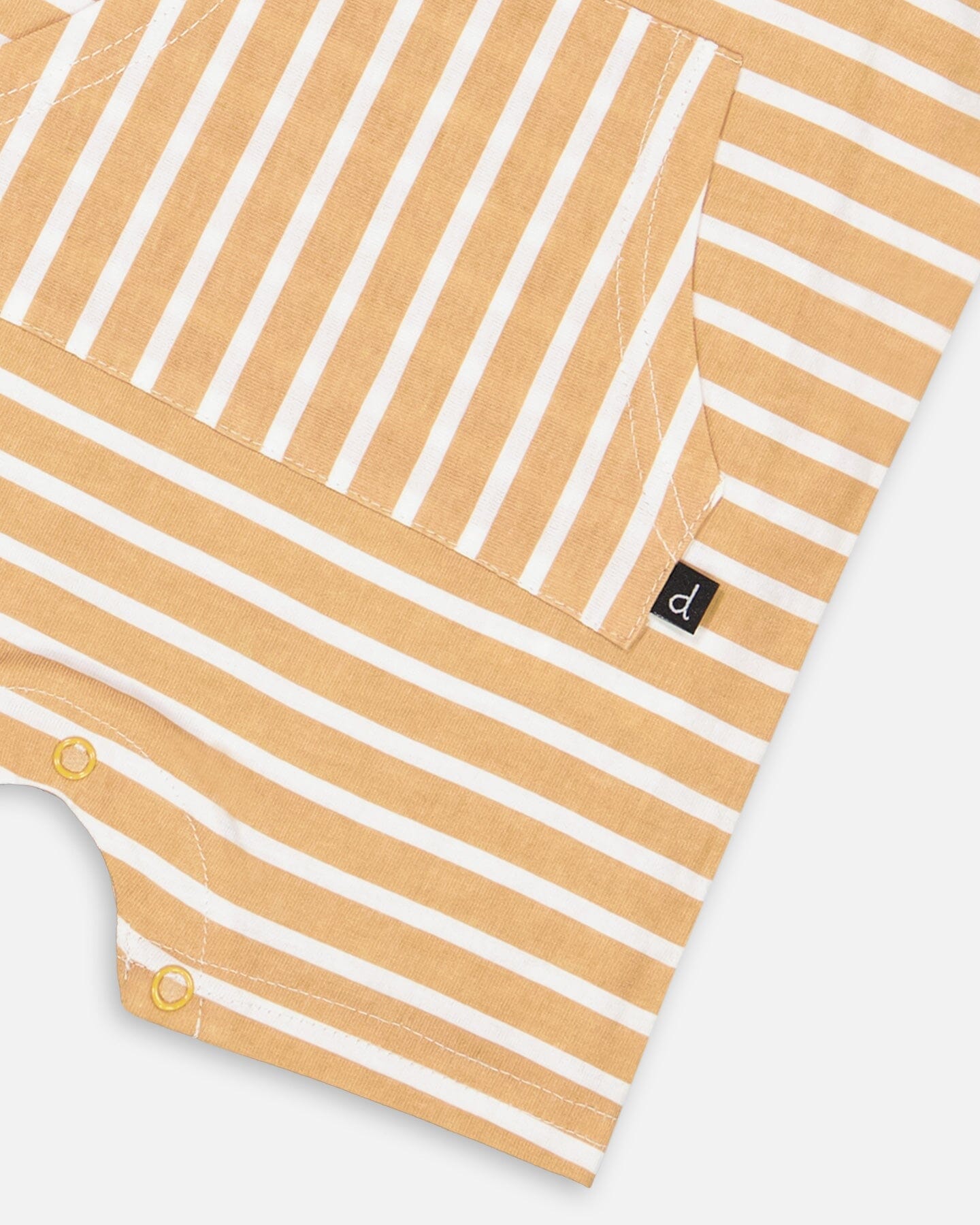 Organic Cotton Onesie And Shortall Set Sand Stripe