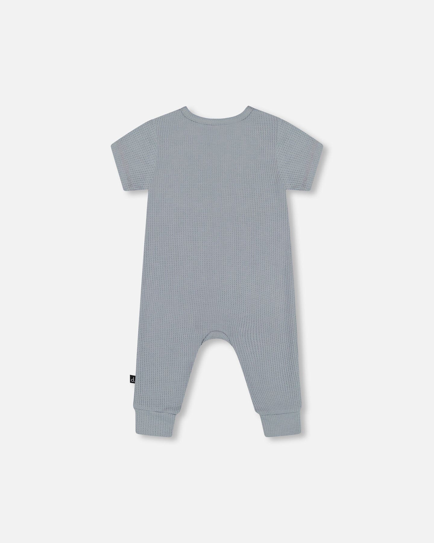 Waffle Cotton Jumpsuit Blue Gray