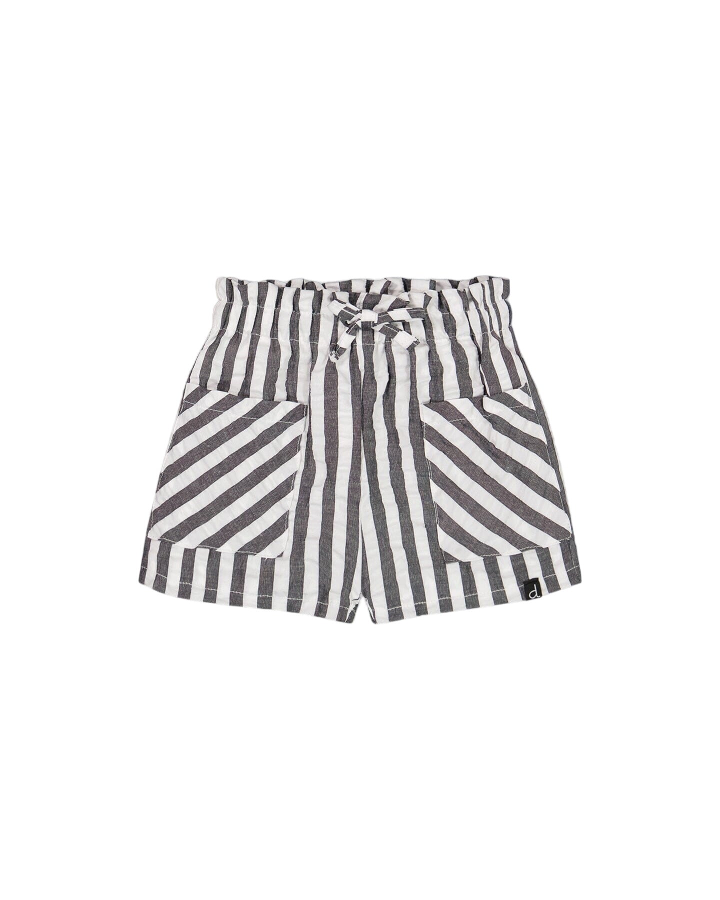 Striped Seersucker Short Black