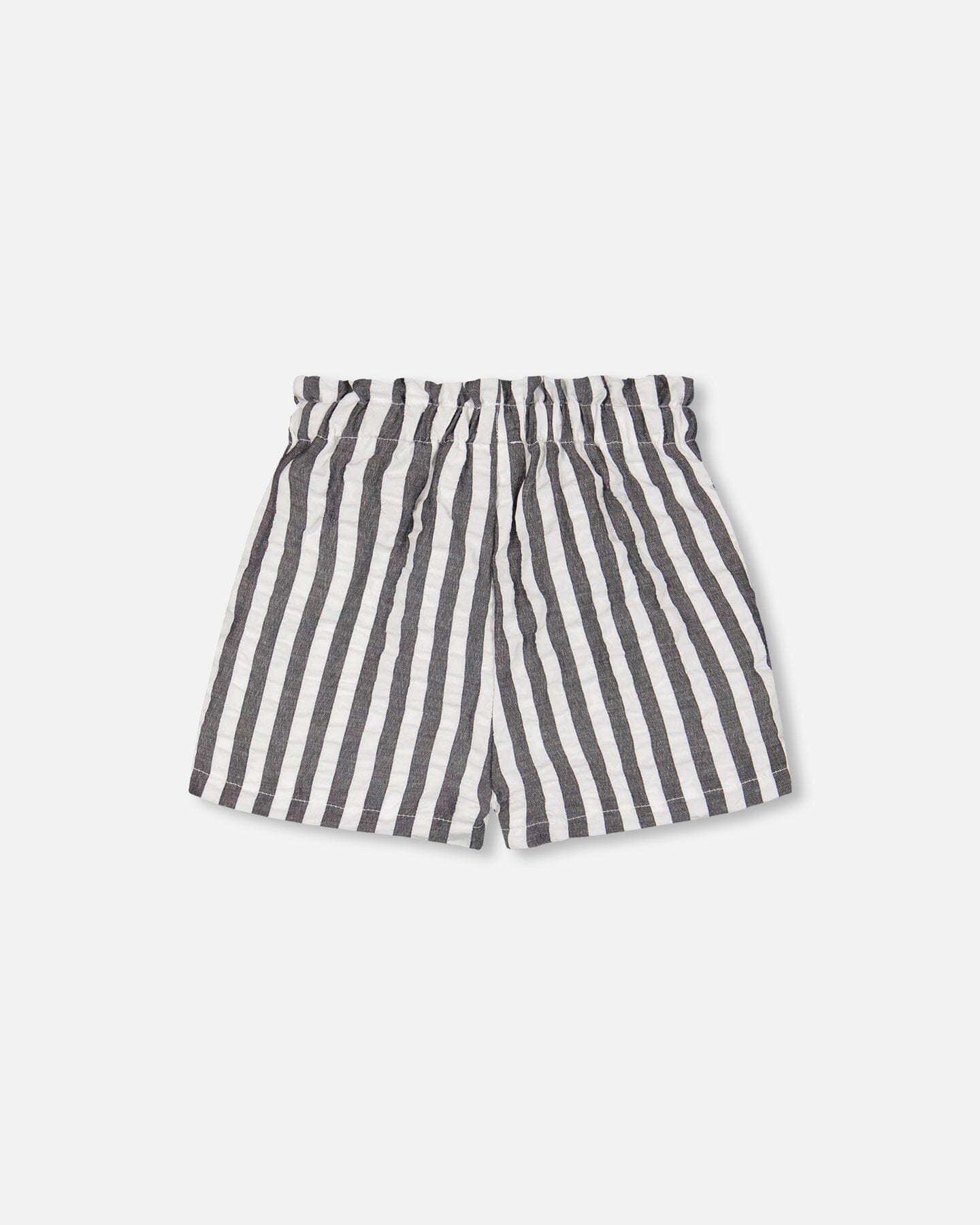 Striped Seersucker Short Black