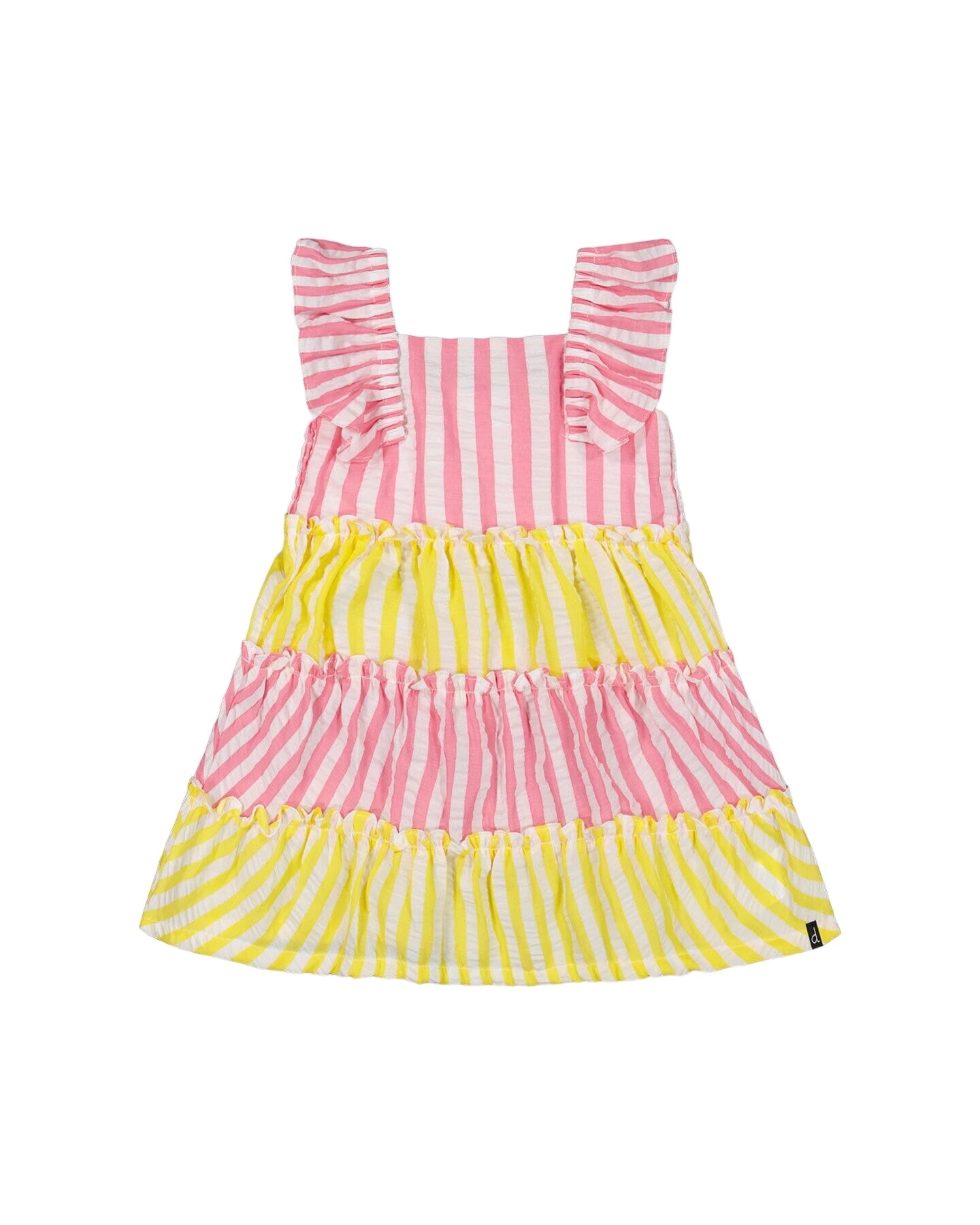 Striped Seersucker Dress Bubble Gum Pink