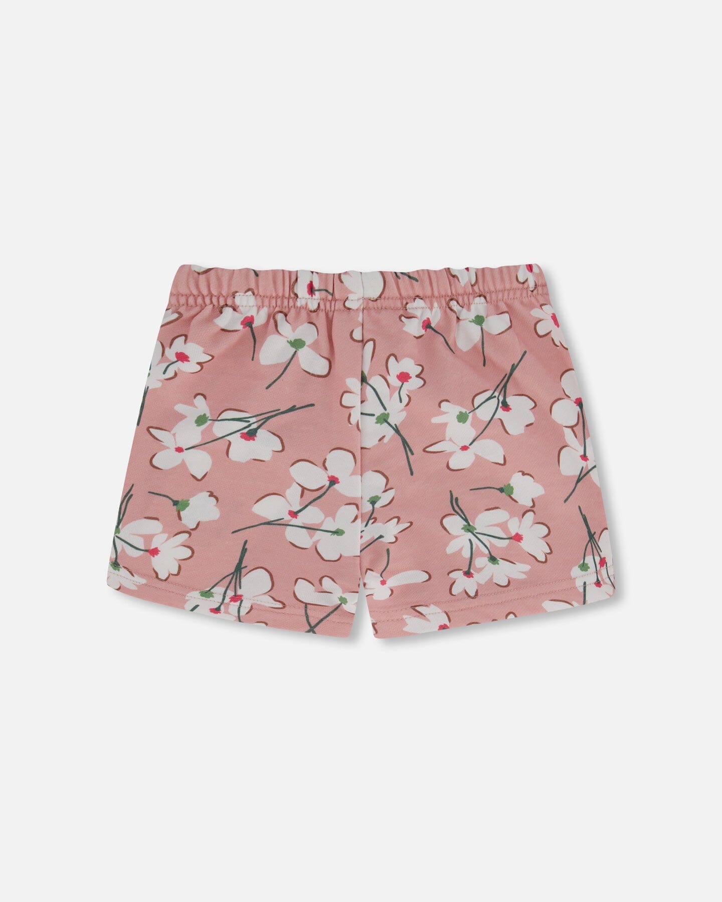 French Terry Short Pink Jasmine Flower Print