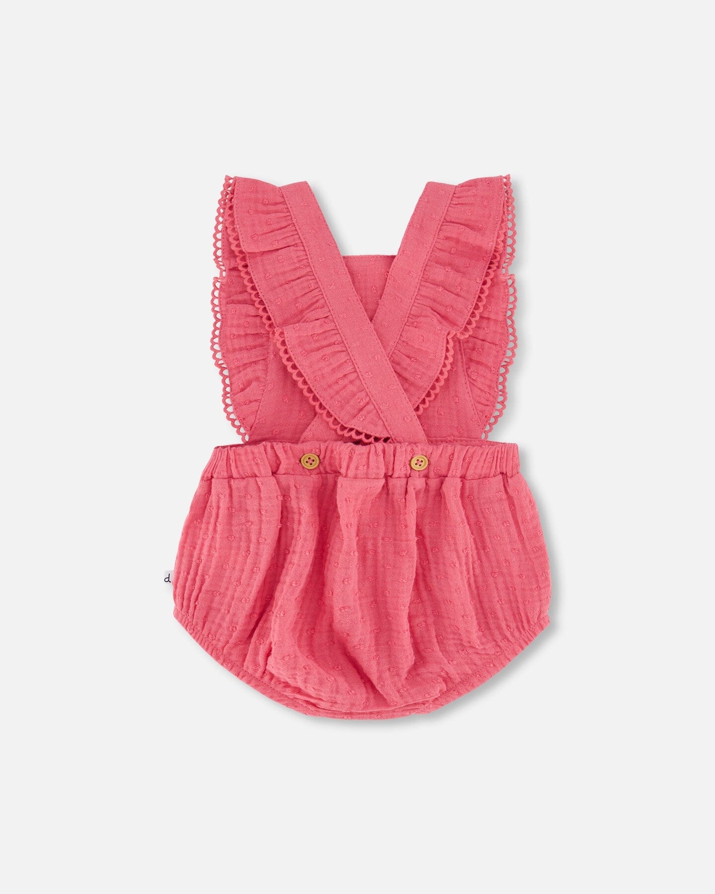 Muslin Ruffle Romper Cherry