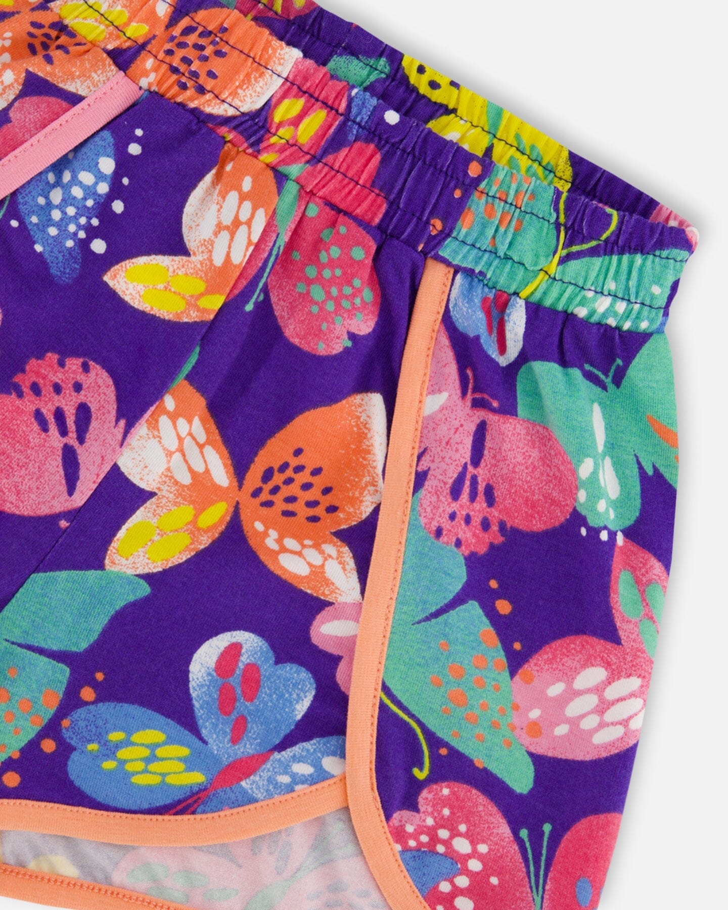 Allover Print Short Printed Colorful Butterflies