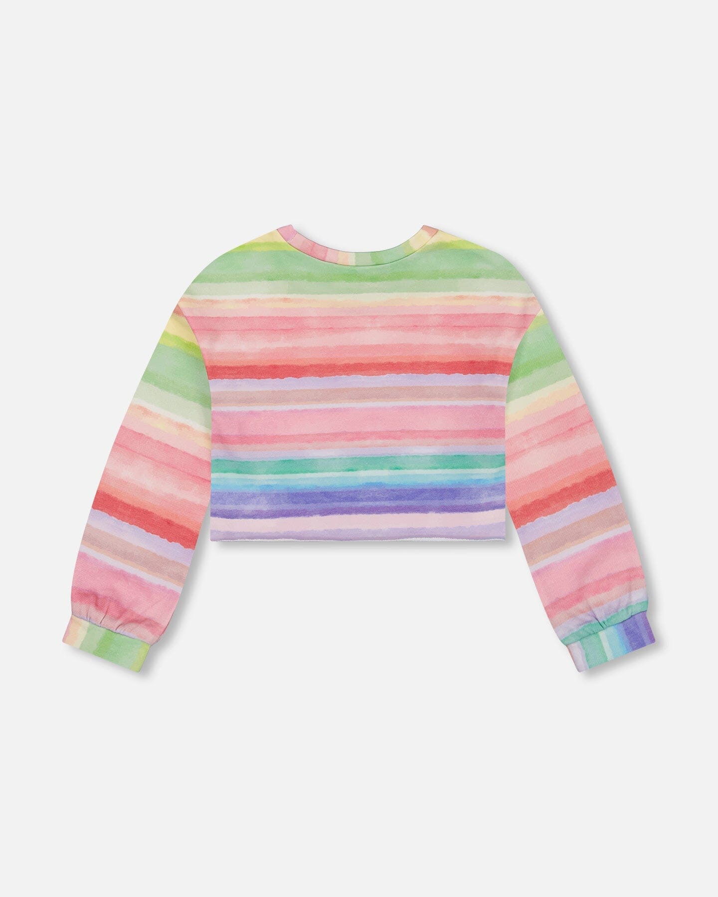 French Terry Sweatshirt Rainbow Stripe