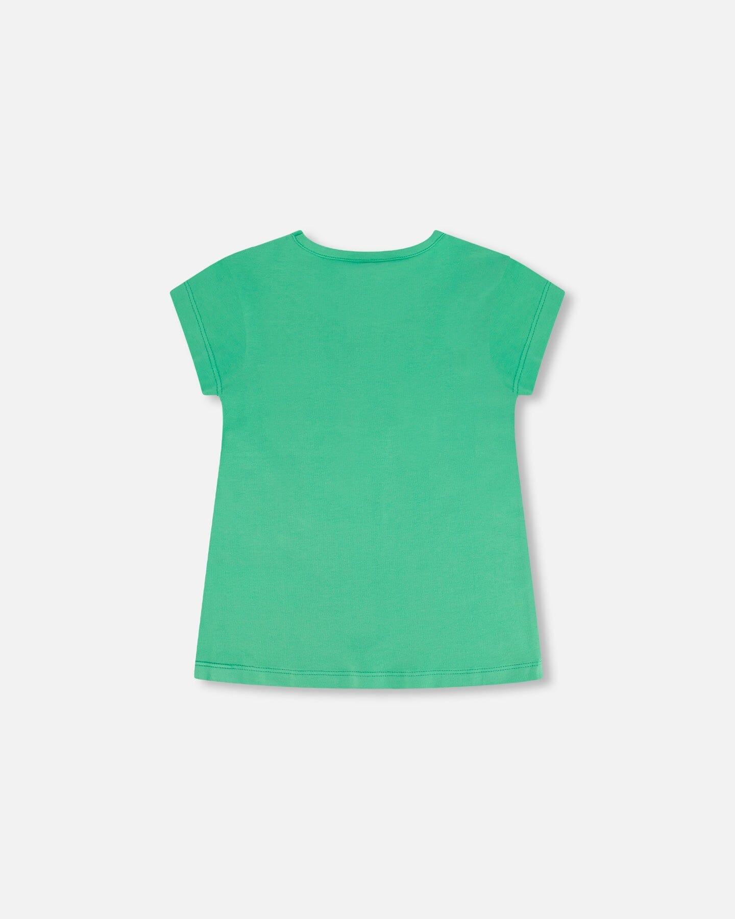 Organic Jersey Top With Print And Sequins Spring Green