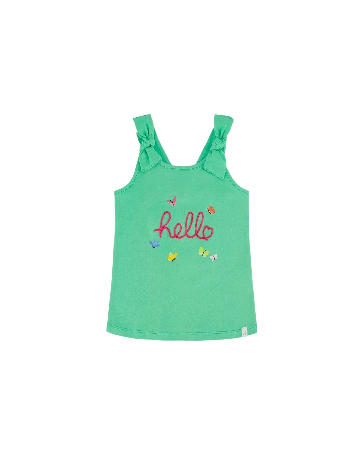 Organic Cotton Tank Top With Print Spring Green