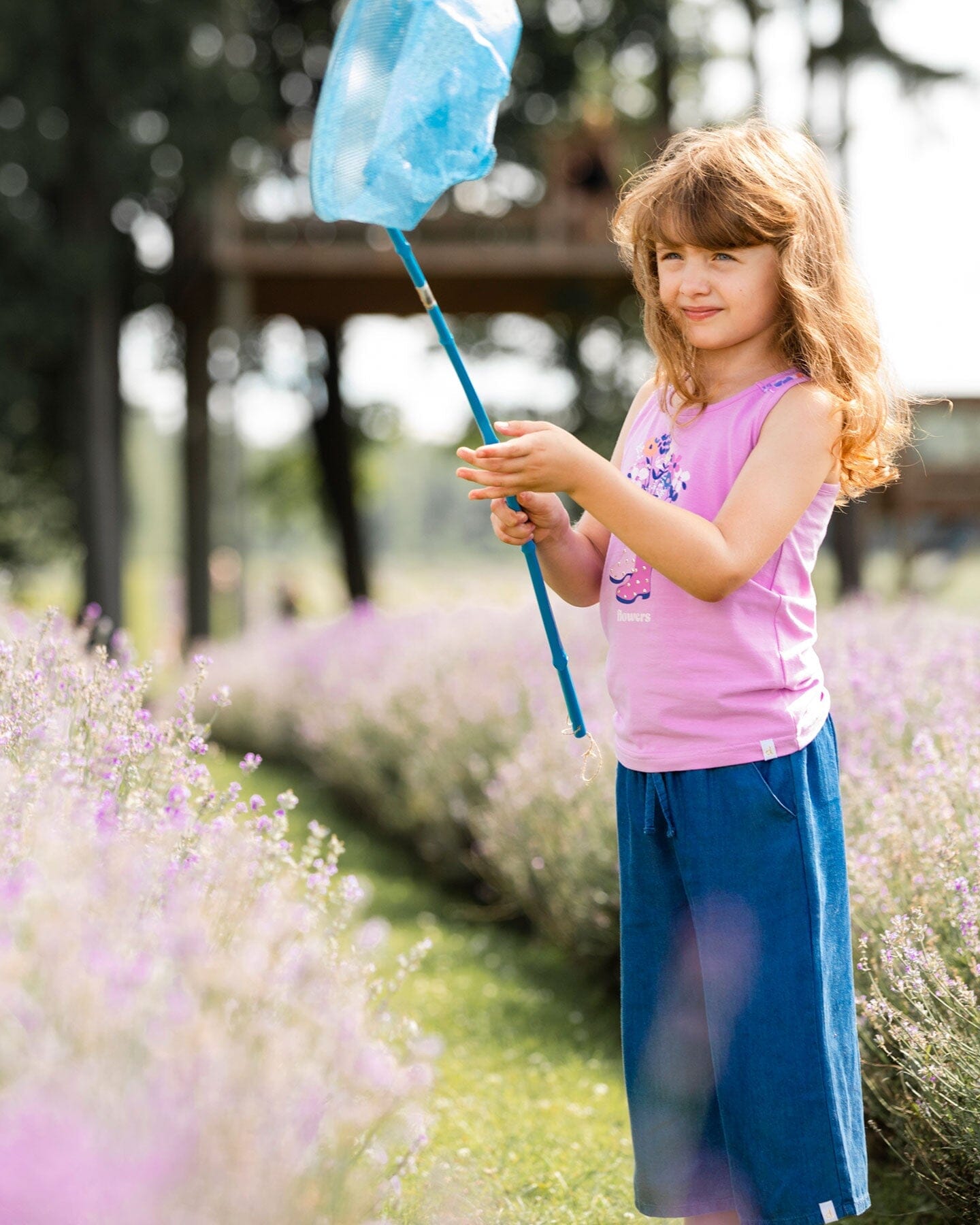 Wide Leg Capri Pant Chambray