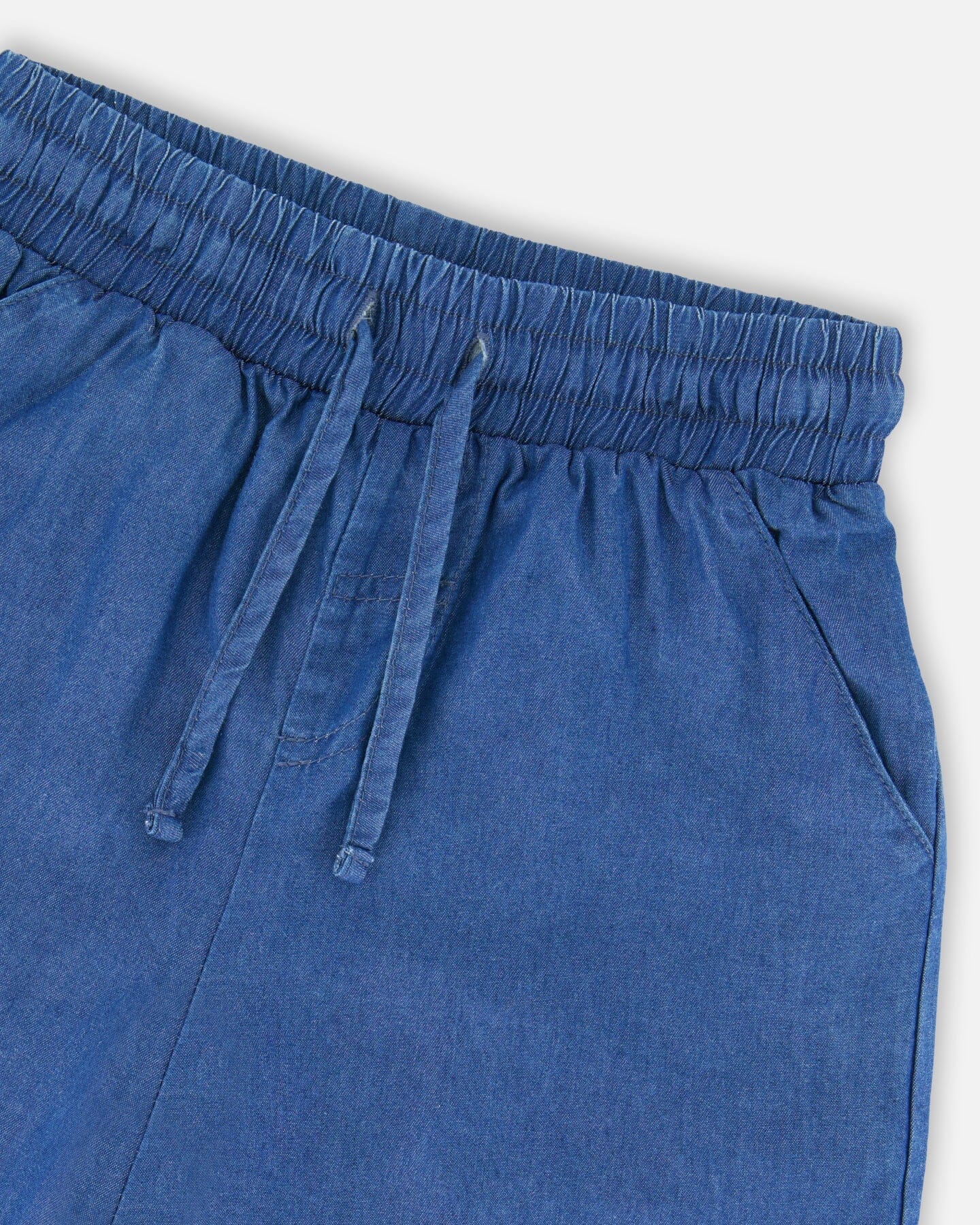 Wide Leg Capri Pant Chambray