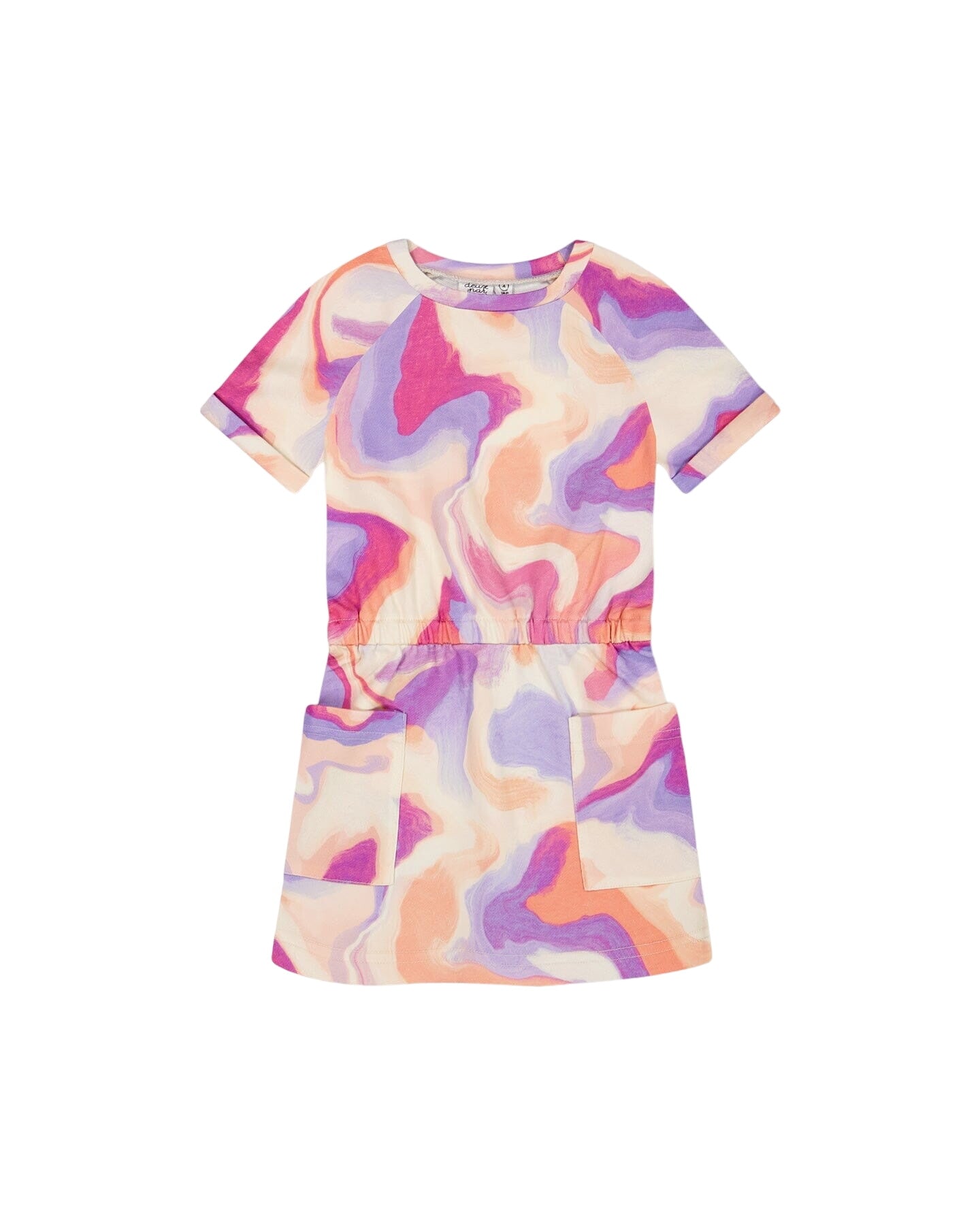 French Terry Dress Multico Swirl Print