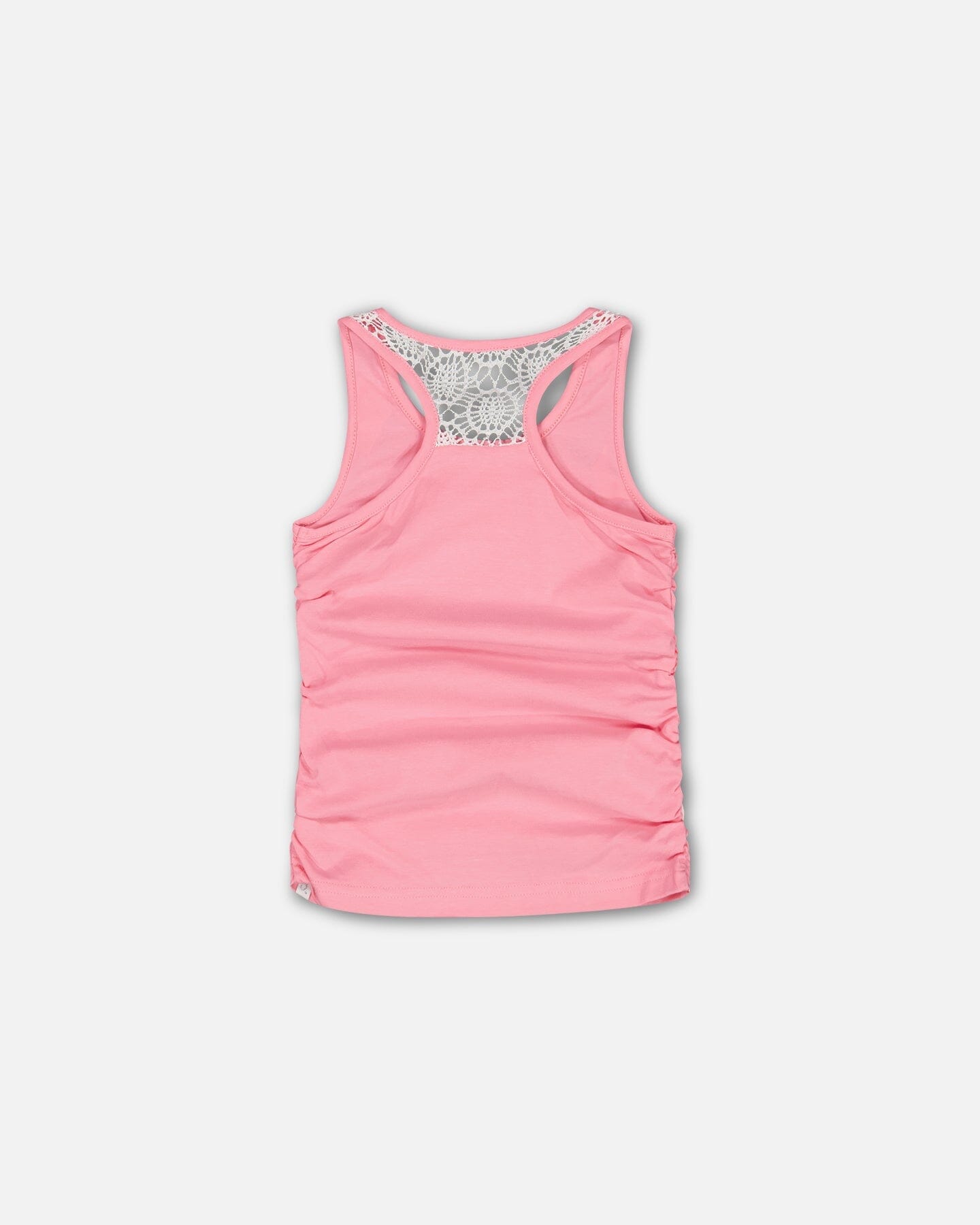 Organic Cotton Gathered Tank Top Bubble Gum Pink