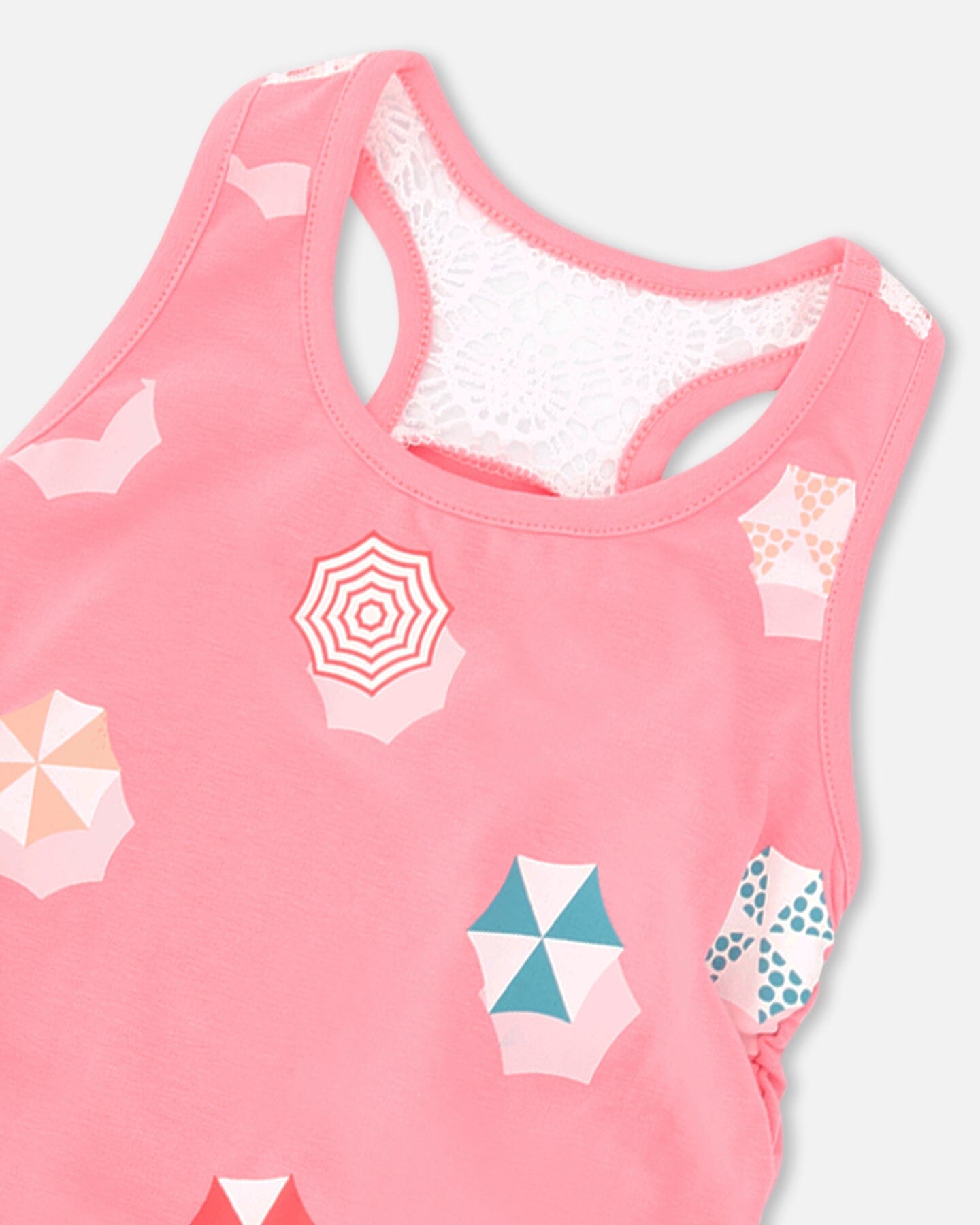 Organic Cotton Gathered Tank Top Bubble Gum Pink