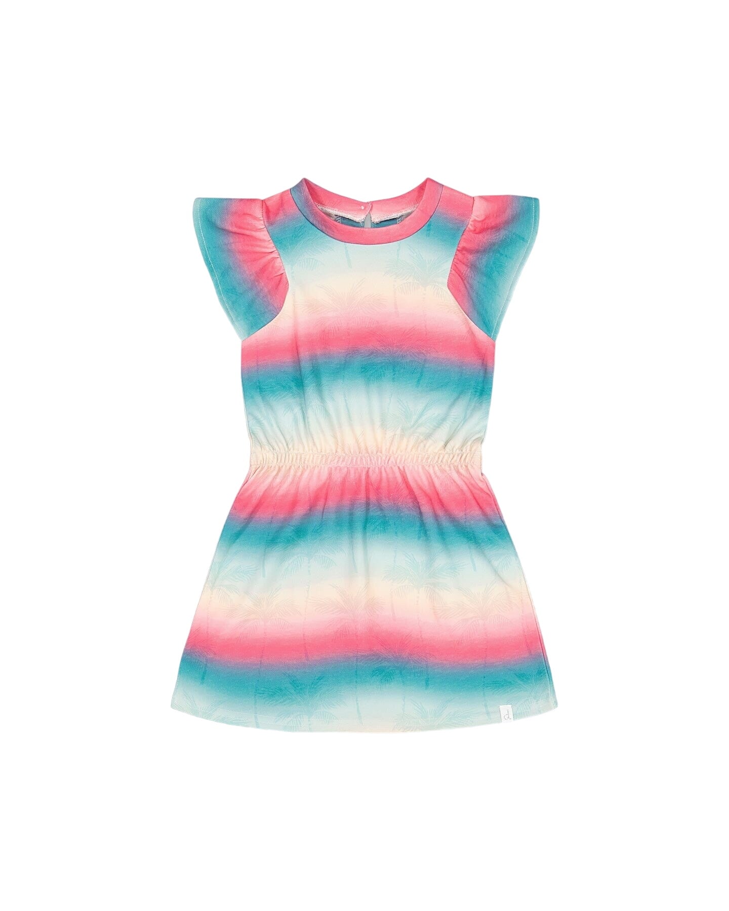 French Terry Dress Printed Tie Dye Waves