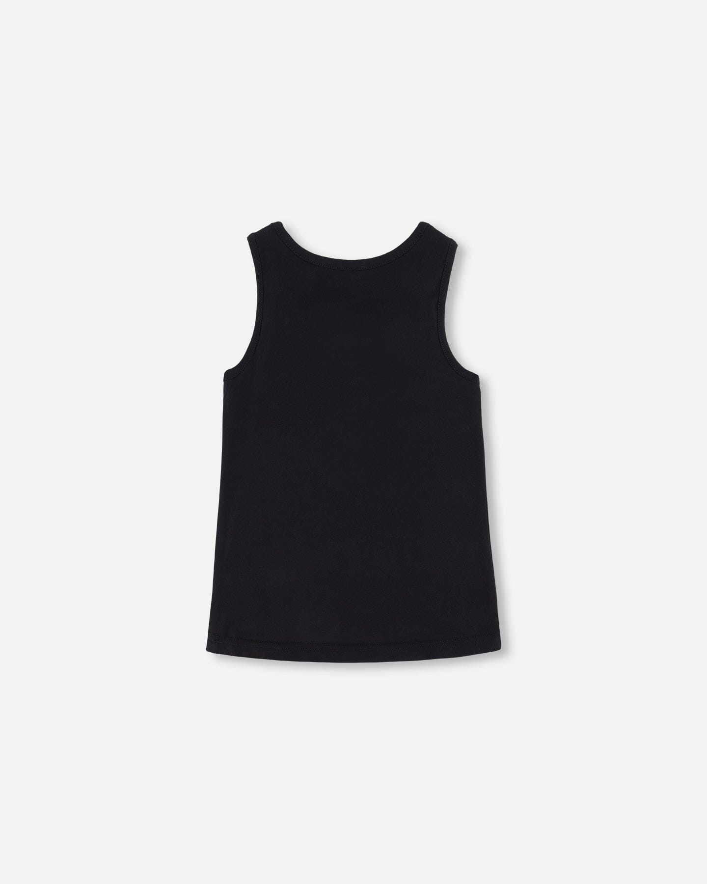 Organic Cotton Tank Top With Knot Black