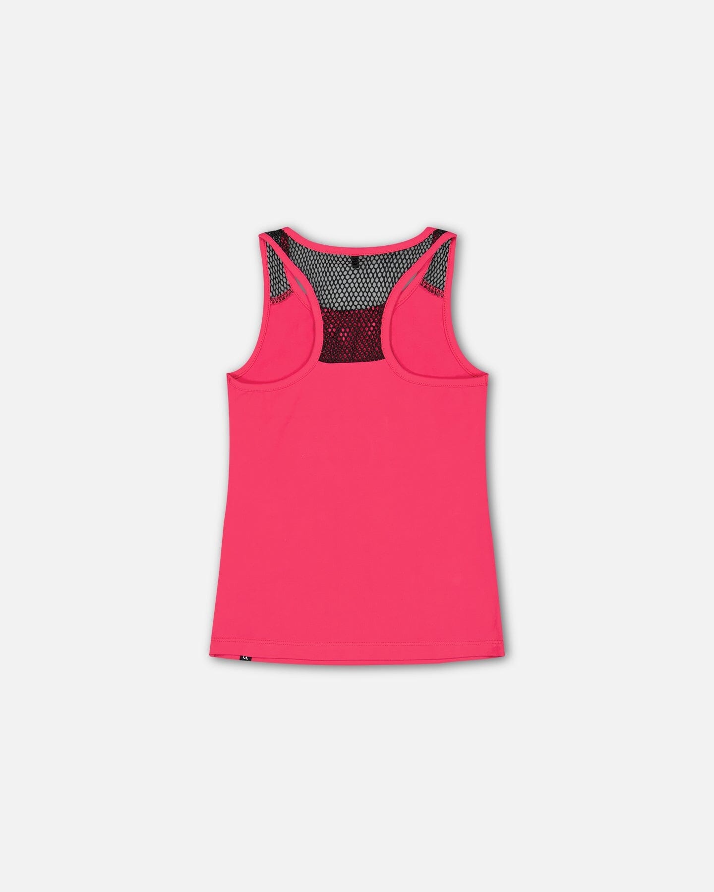 Organic Cotton Tank Top With Mesh Back Fuchsia Pink