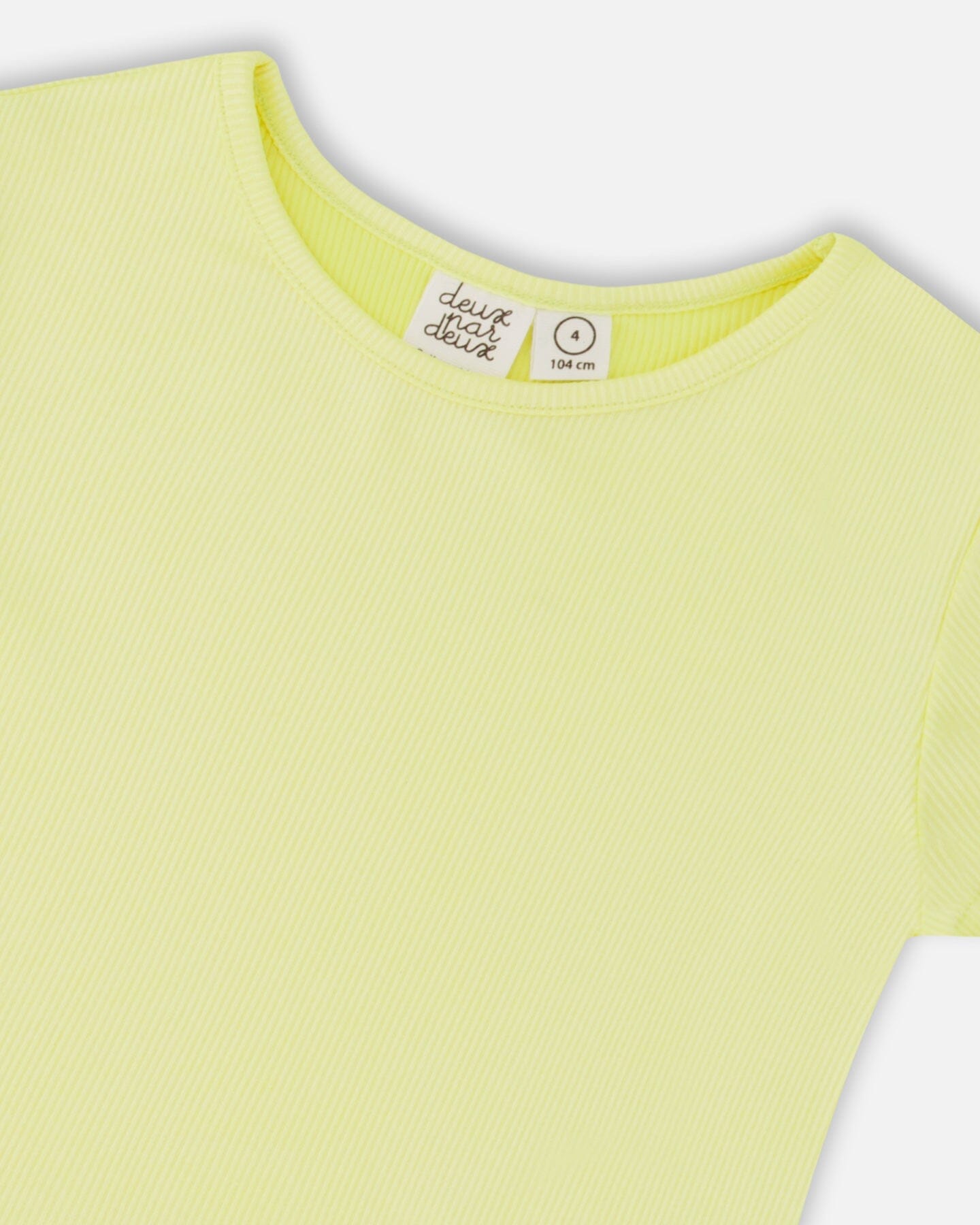 Bright Shiny Rib T-shirt Lime