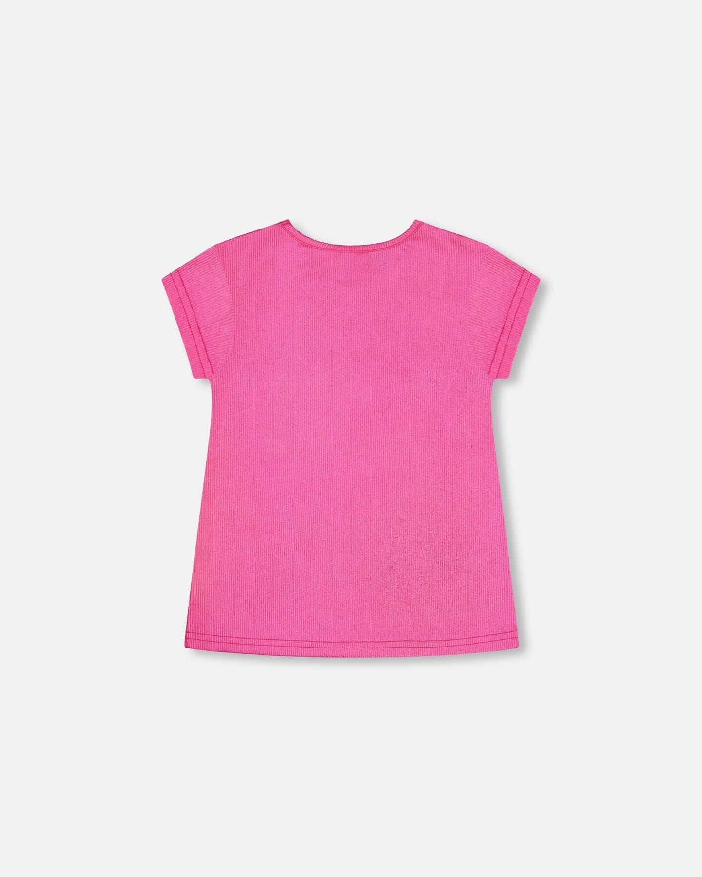 Bright Shiny Rib T-shirt Fuchsia Pink