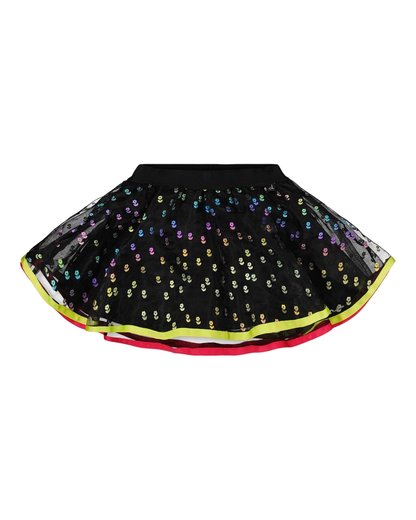 Printed Mesh Skirt Multicolor