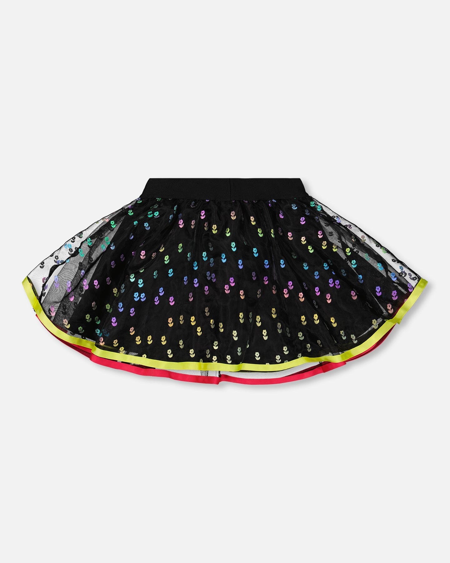 Printed Mesh Skirt Multicolor