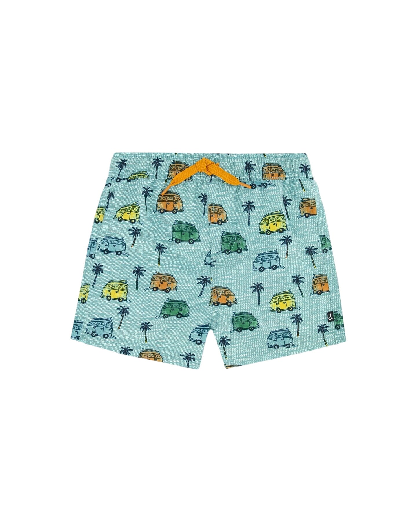 Mid-thigh Boardshort Printed Beach Caravan