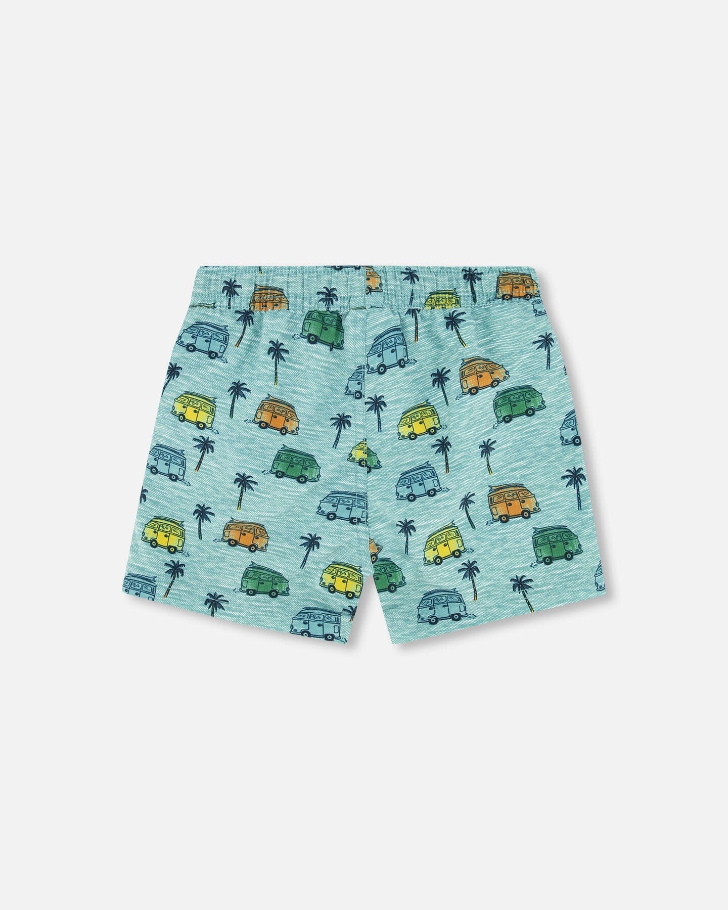 Mid-thigh Boardshort Printed Beach Caravan