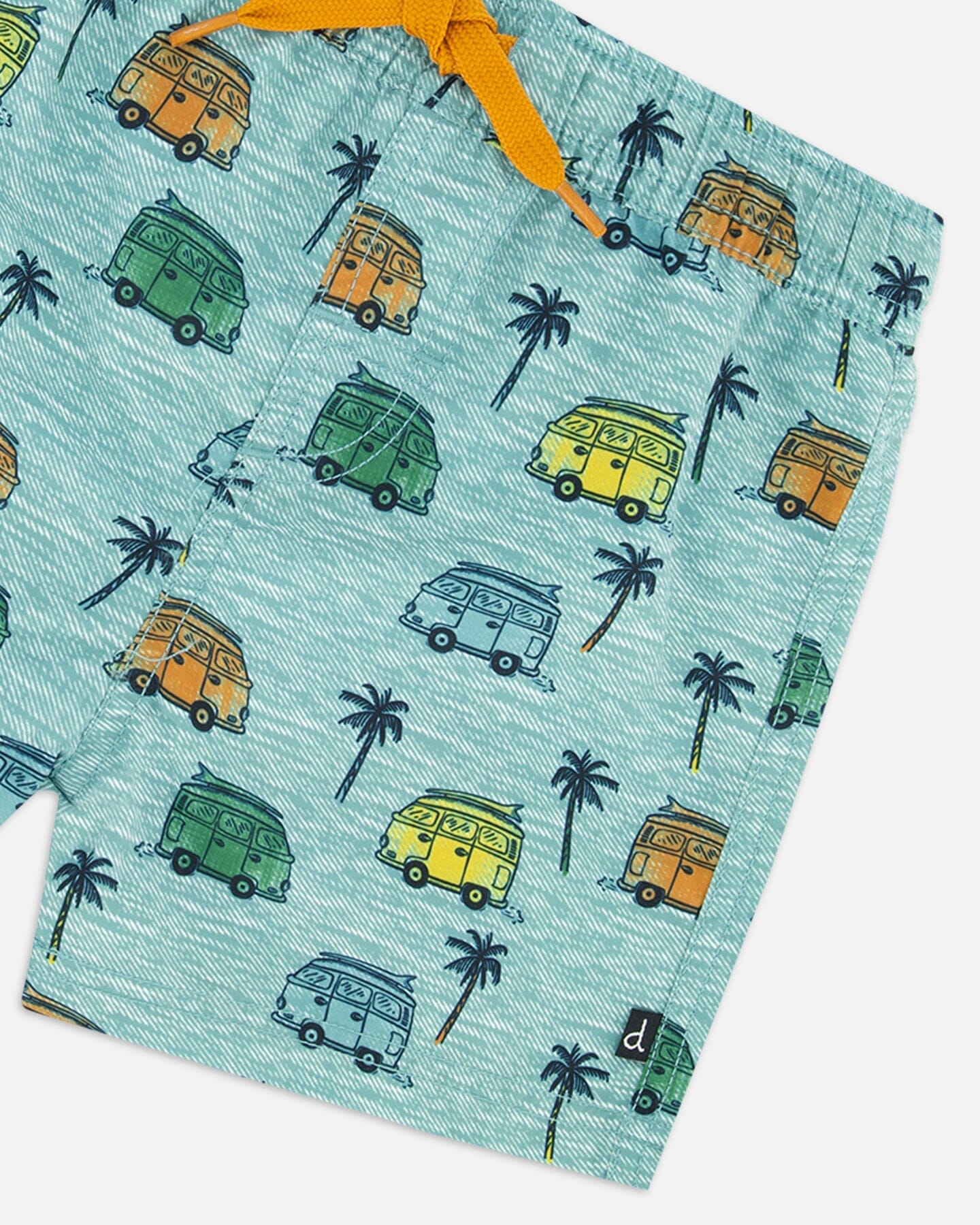 Mid-thigh Boardshort Printed Beach Caravan