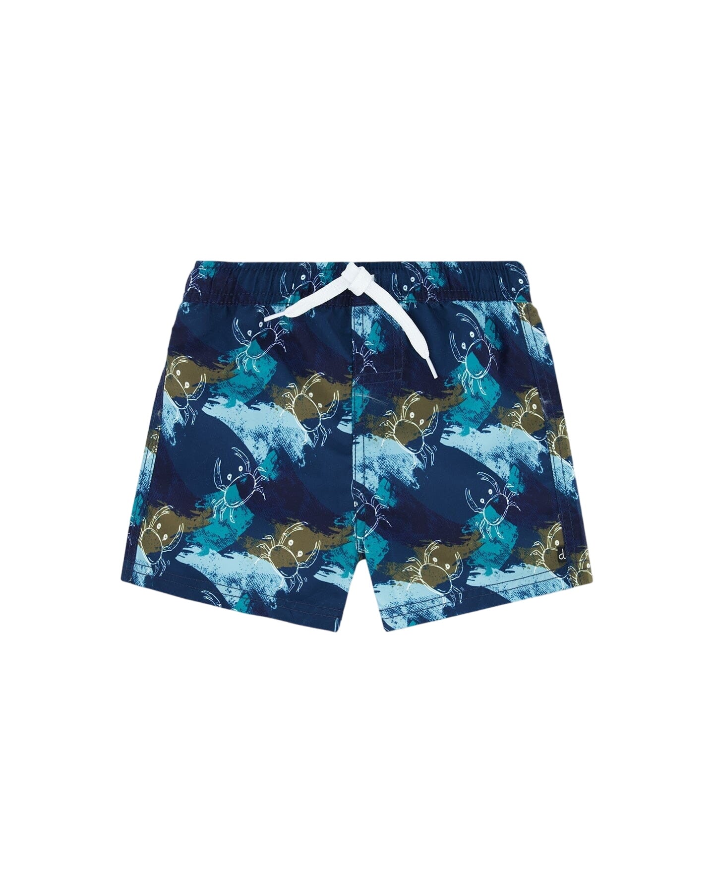 Mid-thigh Boardshort Crabs Print Navy