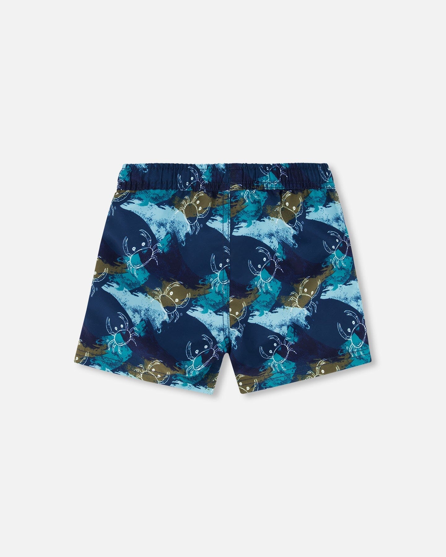 Mid-thigh Boardshort Crabs Print Navy