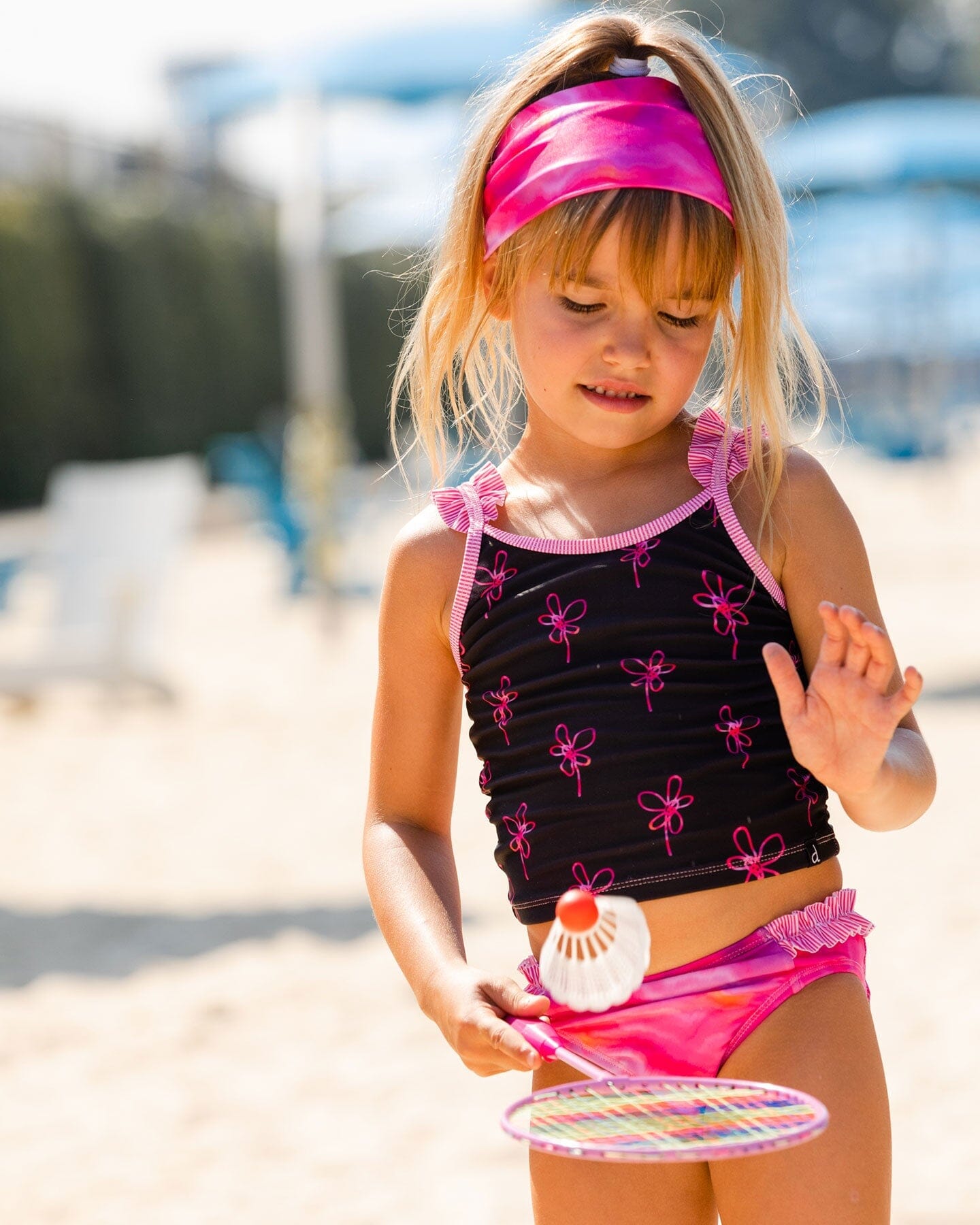 Swimwear Headband Fuchsia Tie Dye