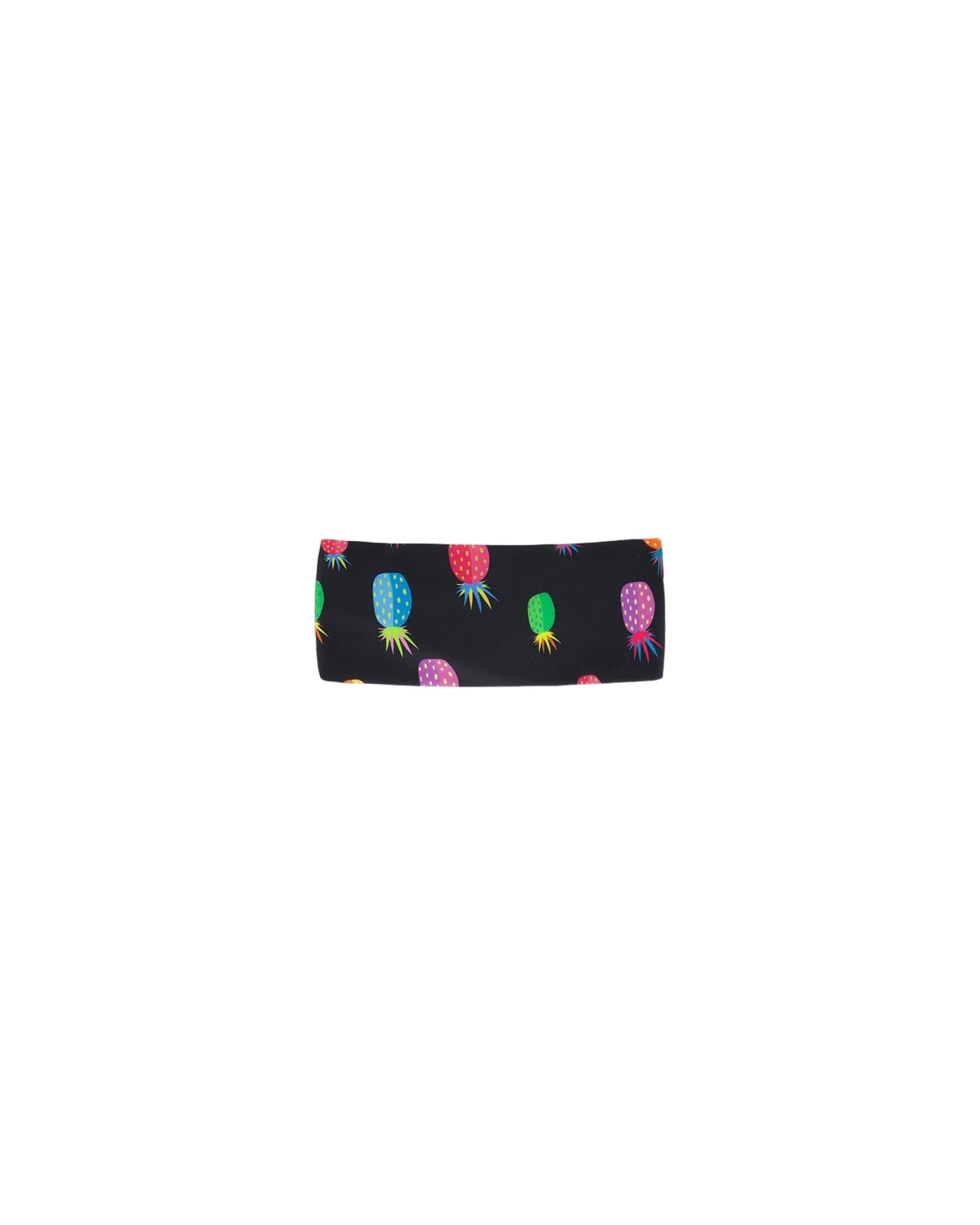 Swimwear Headband Black Printed Pineapples