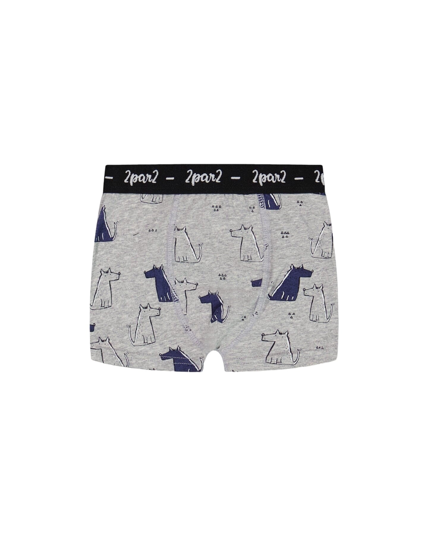 Organic Cotton Boxer Short Grey Mix Printed Dogs