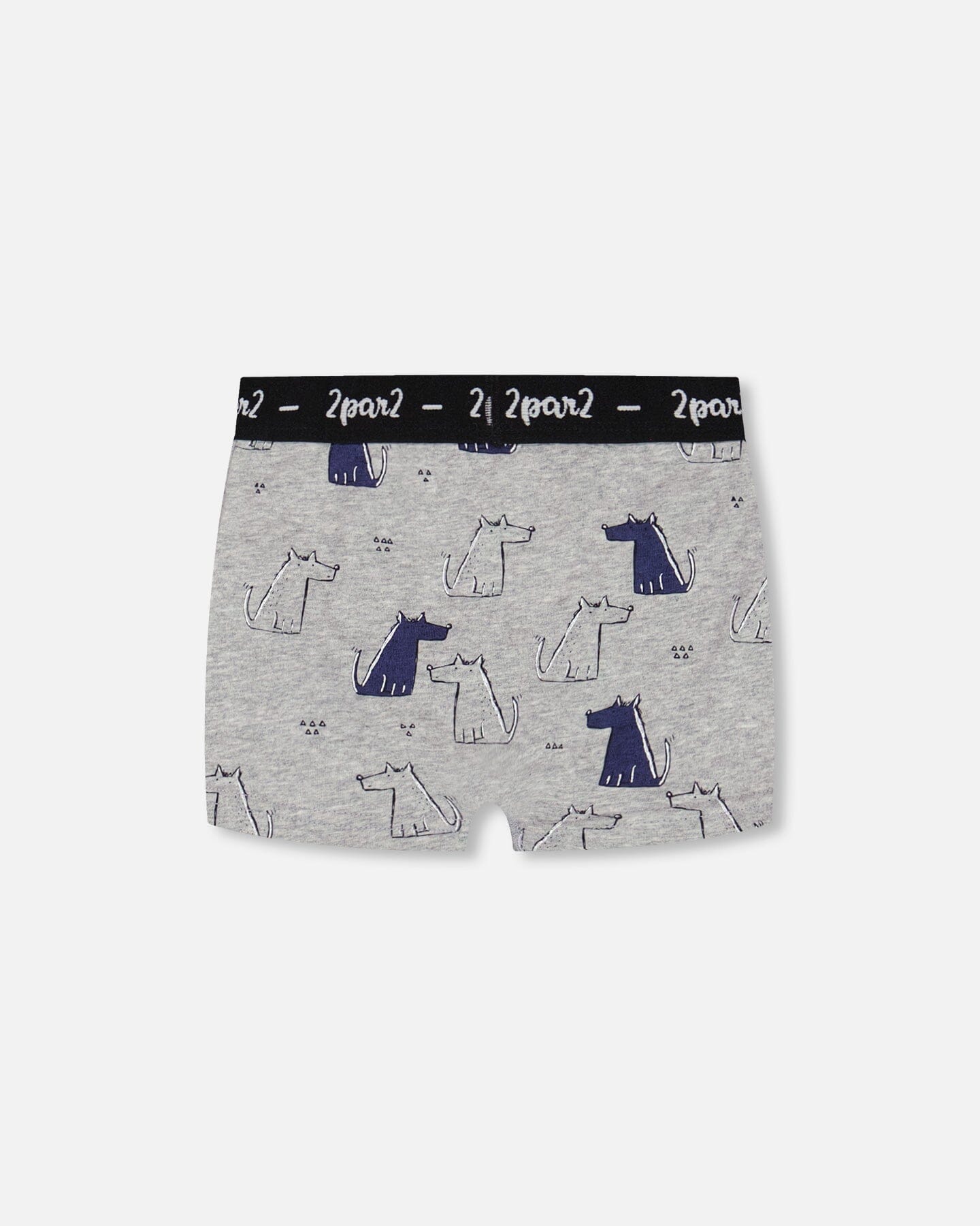 Organic Cotton Boxer Short Grey Mix Printed Dogs