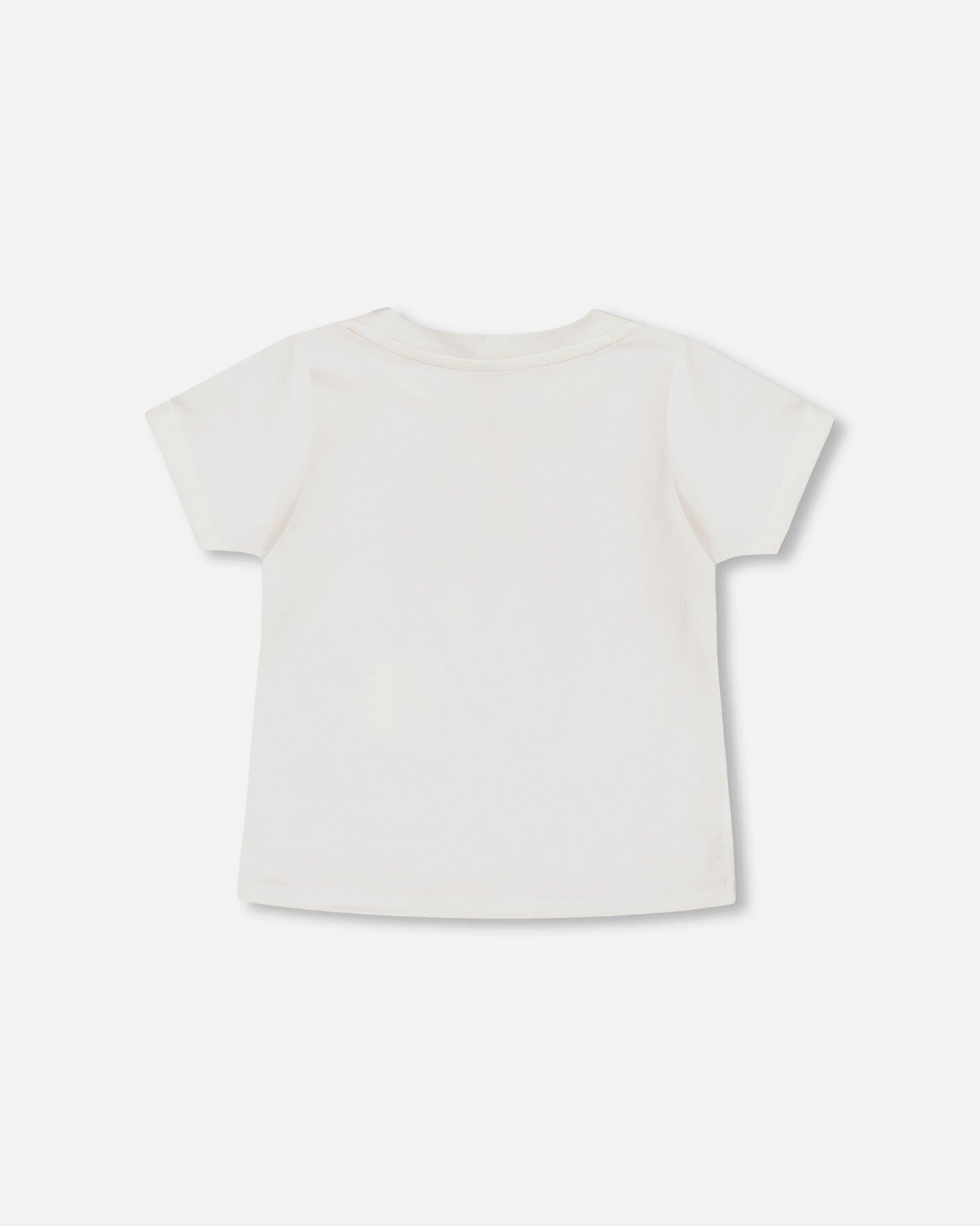 Organic Cotton T-shirt With Print Off White