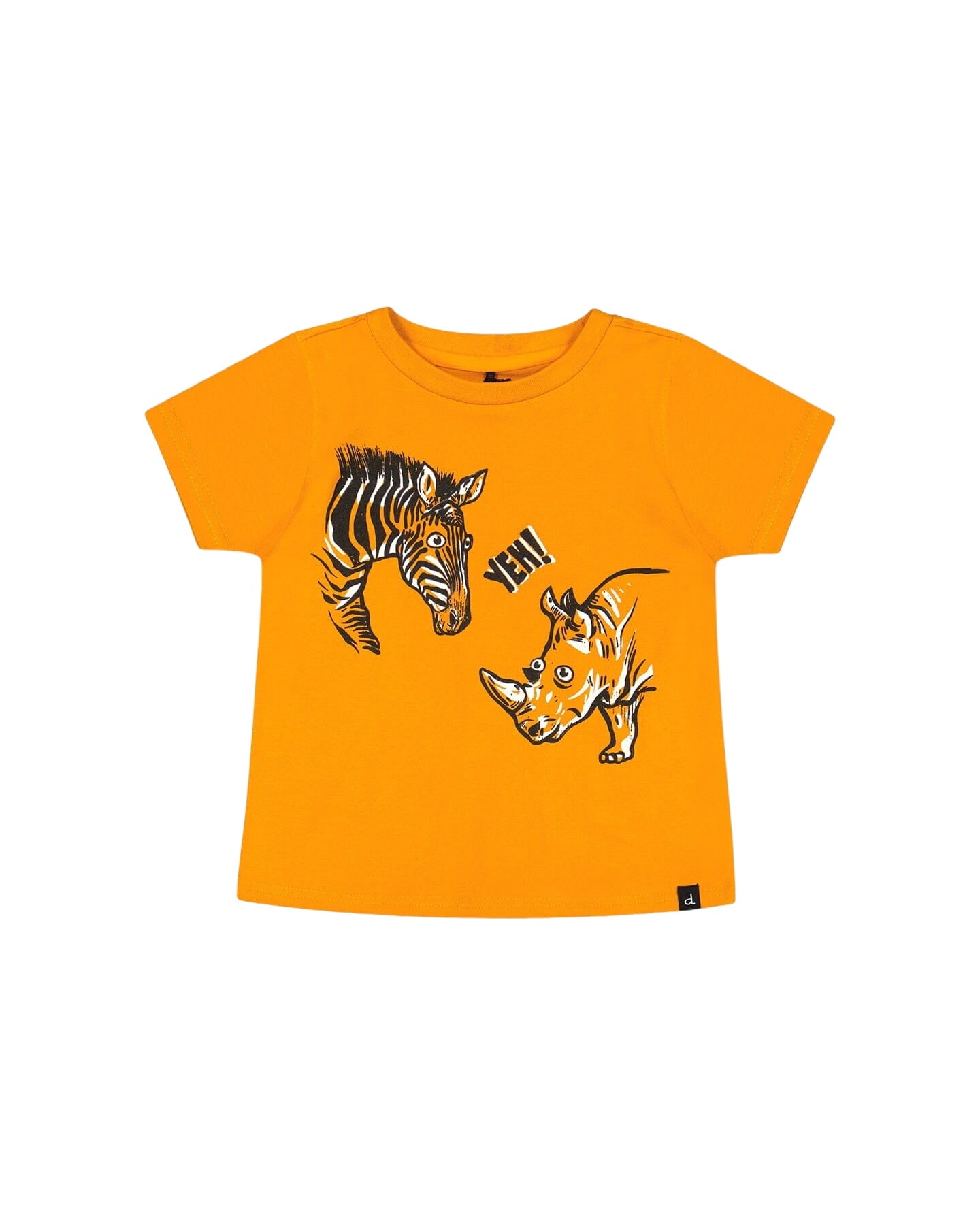 Organic Cotton T-shirt With Print Orange