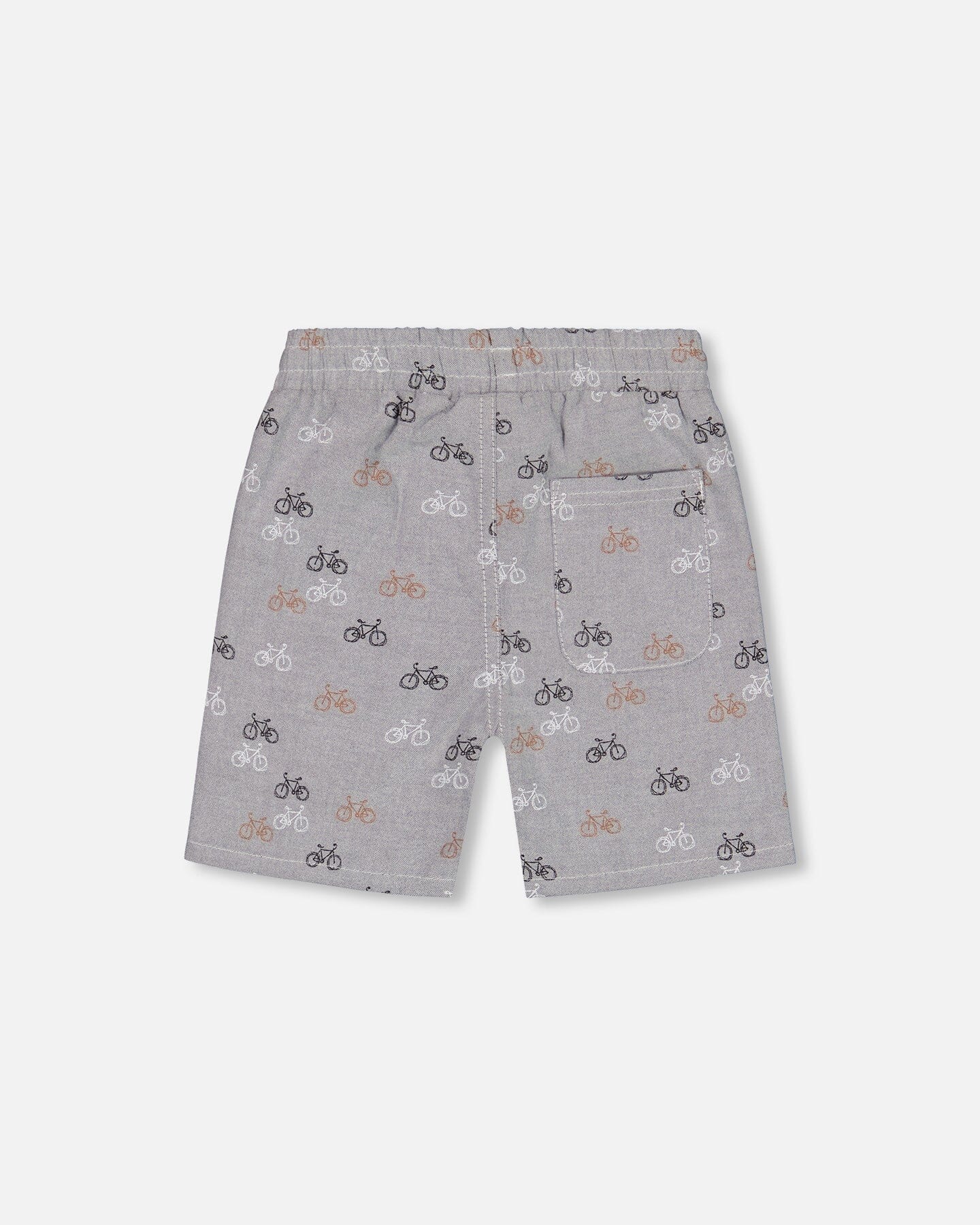 Chambray Short Dark Grey Printed Bicycle