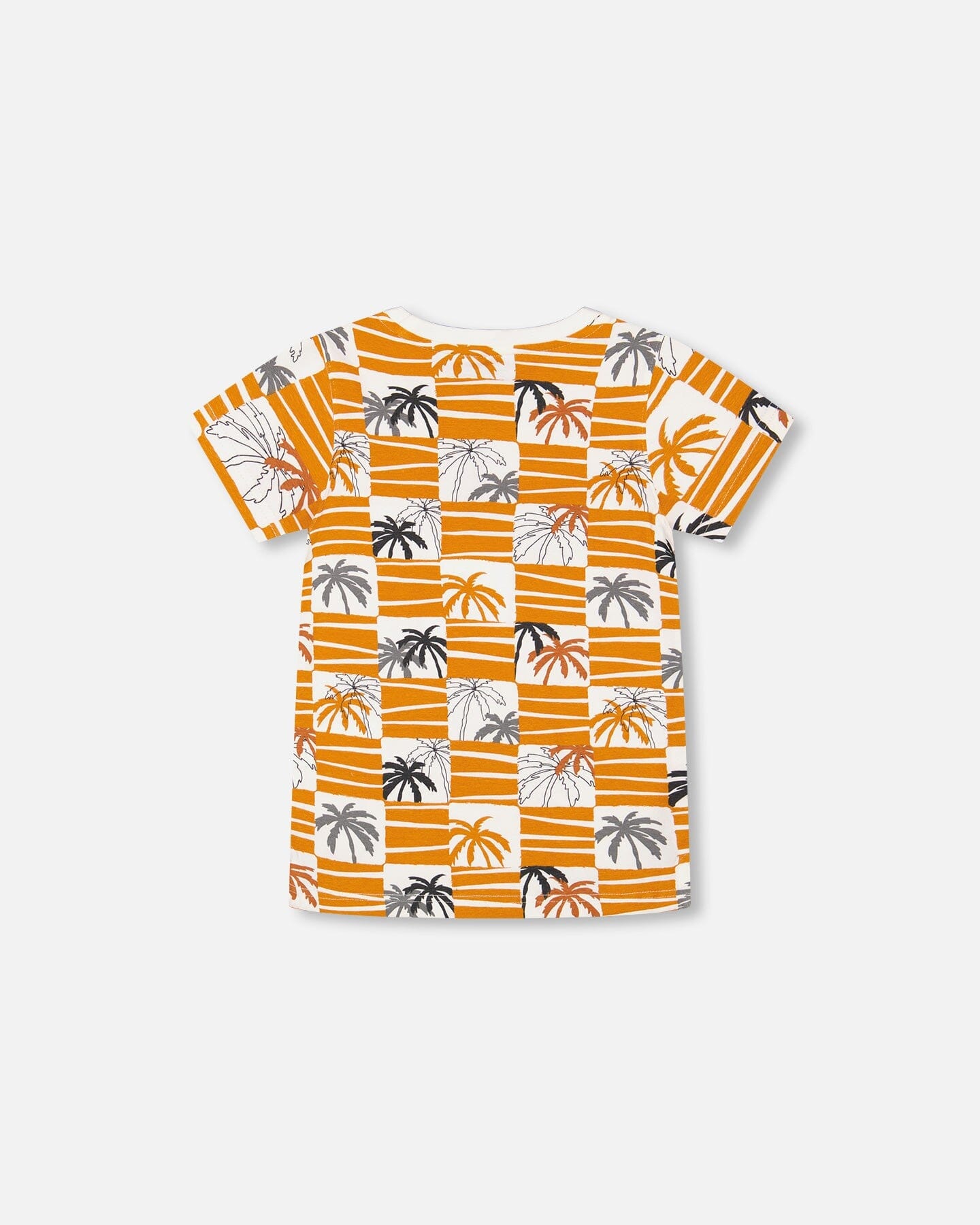 Organic Cotton Printed T-shirt Yellow Ochre