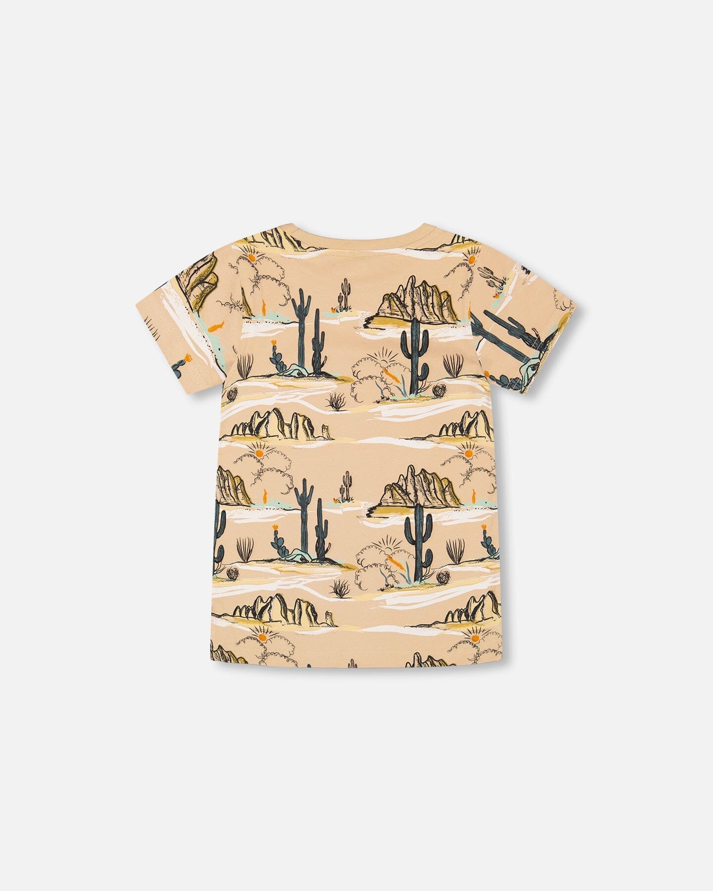 Organic Cotton Printed T-shirt Beige