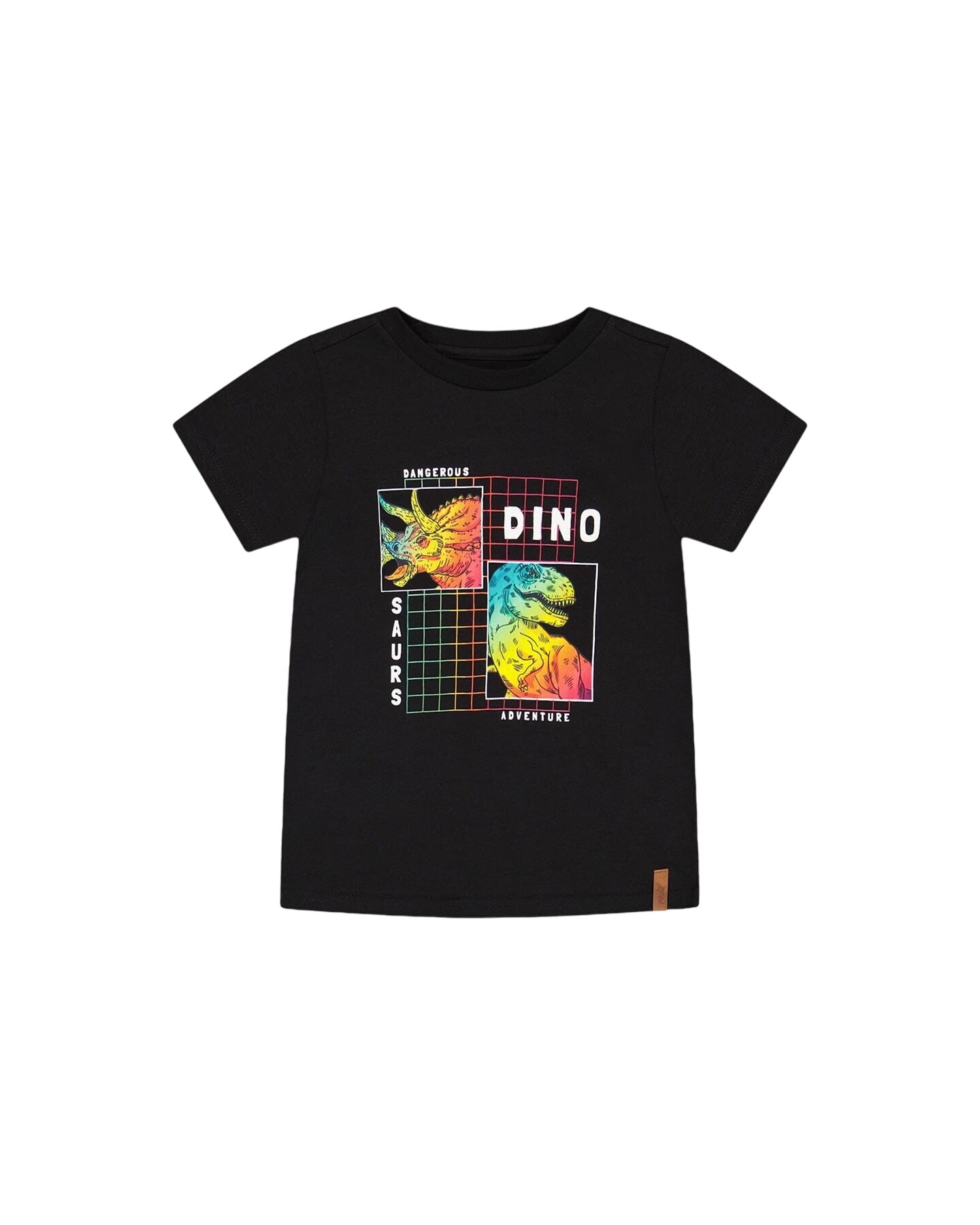 T-shirt Black Dinosaur Print