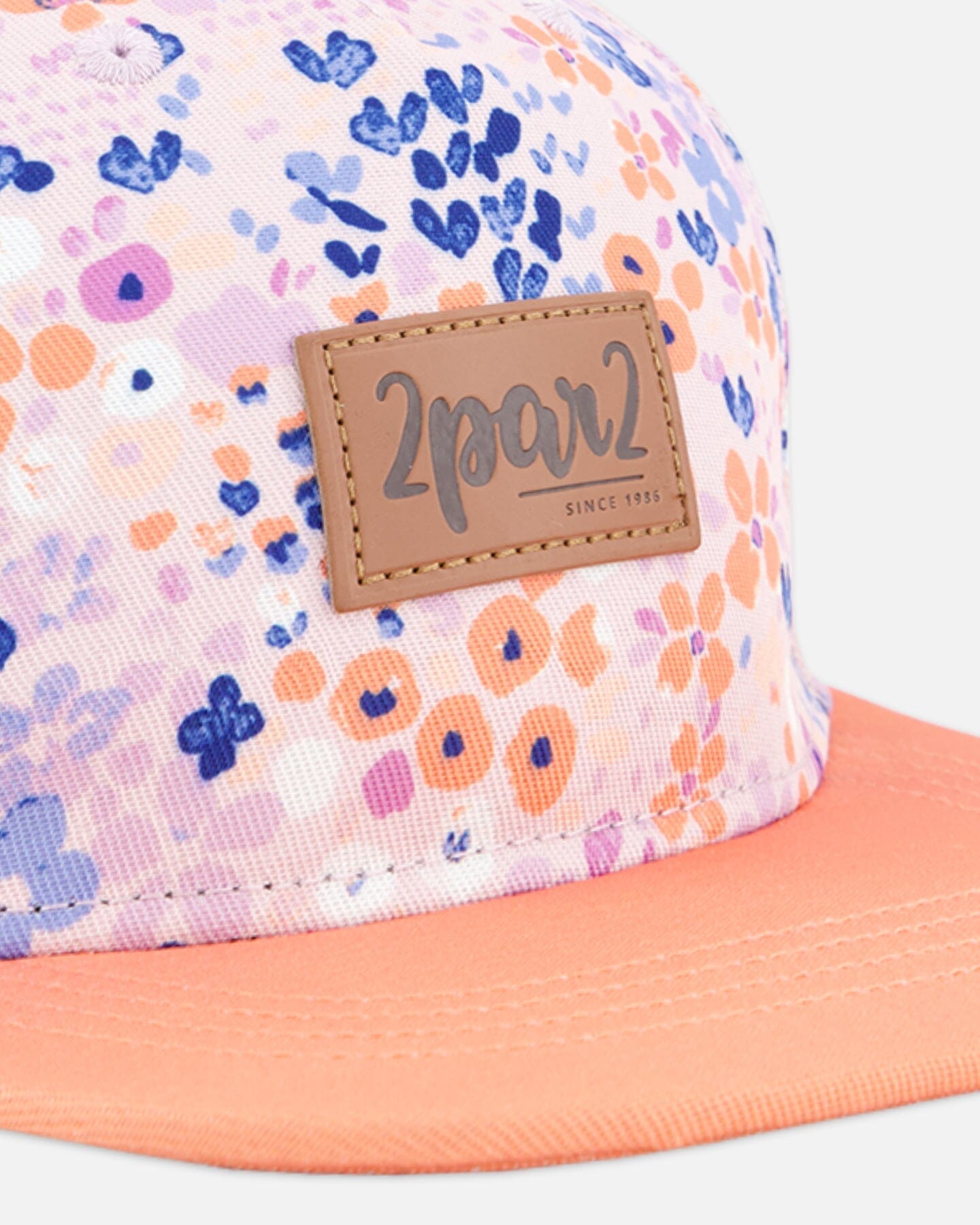 Cap Lavender Printed Fields Flowers