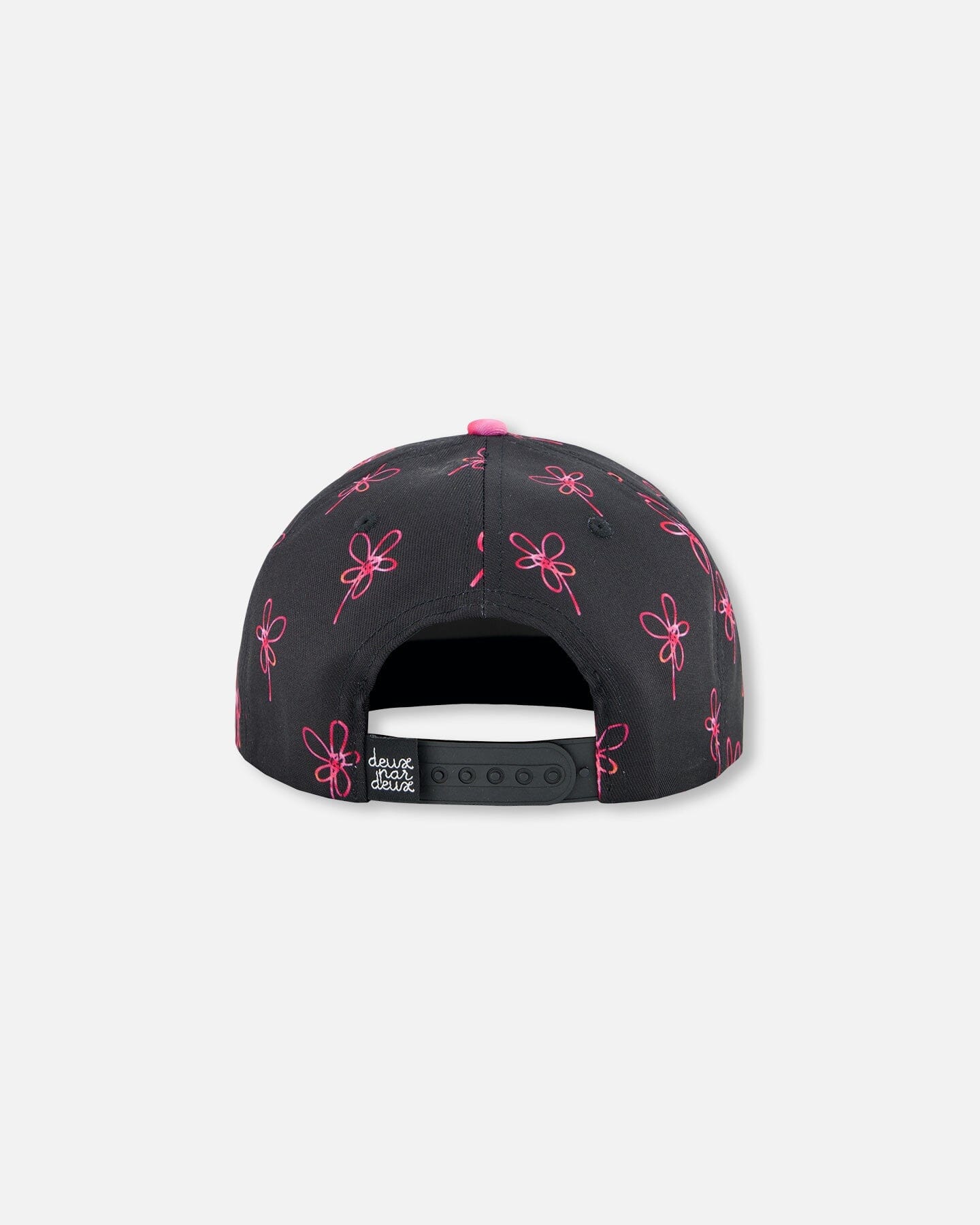 Cap Black Printed Swirl Flowers