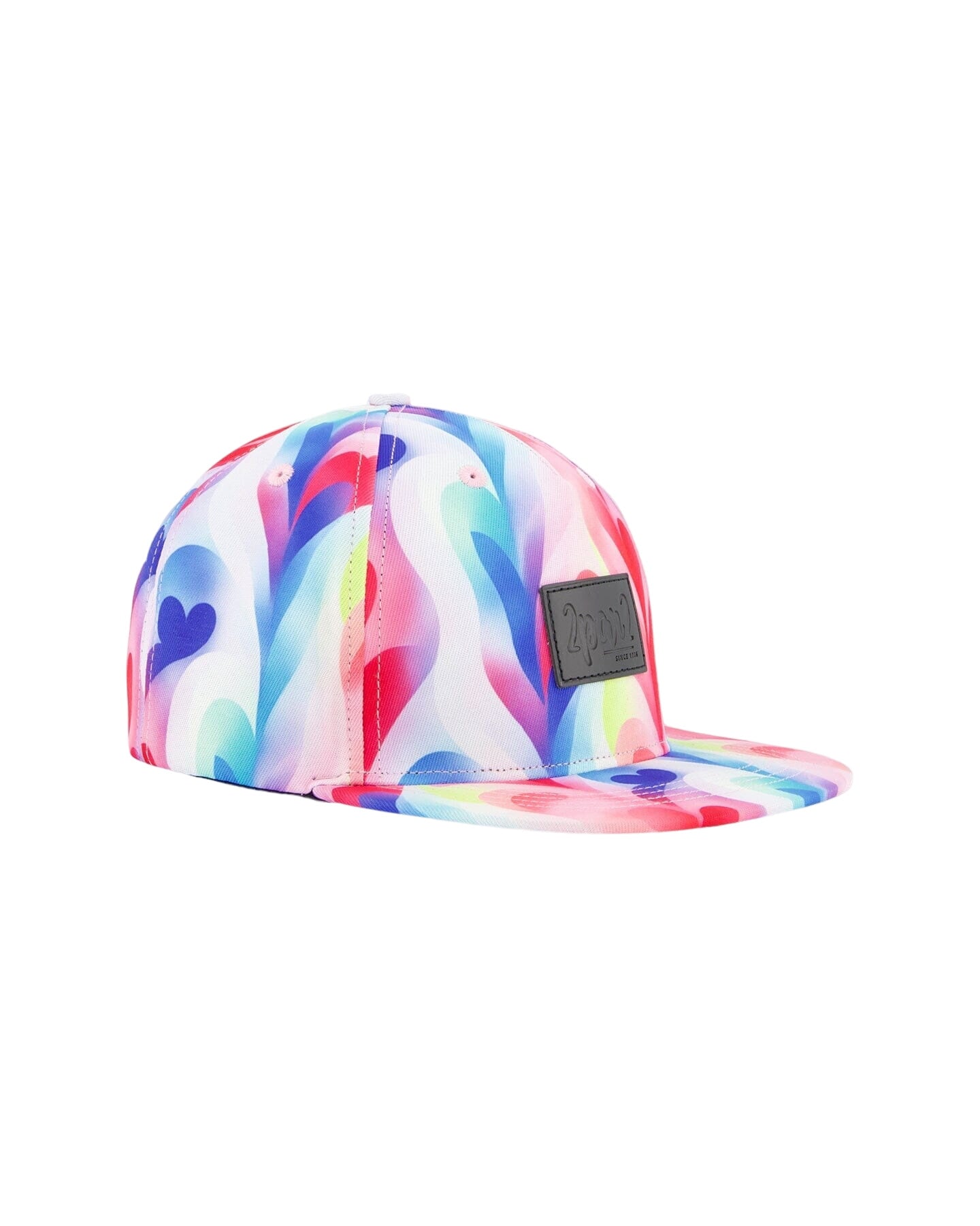 Cap Printed Rainbow Heart