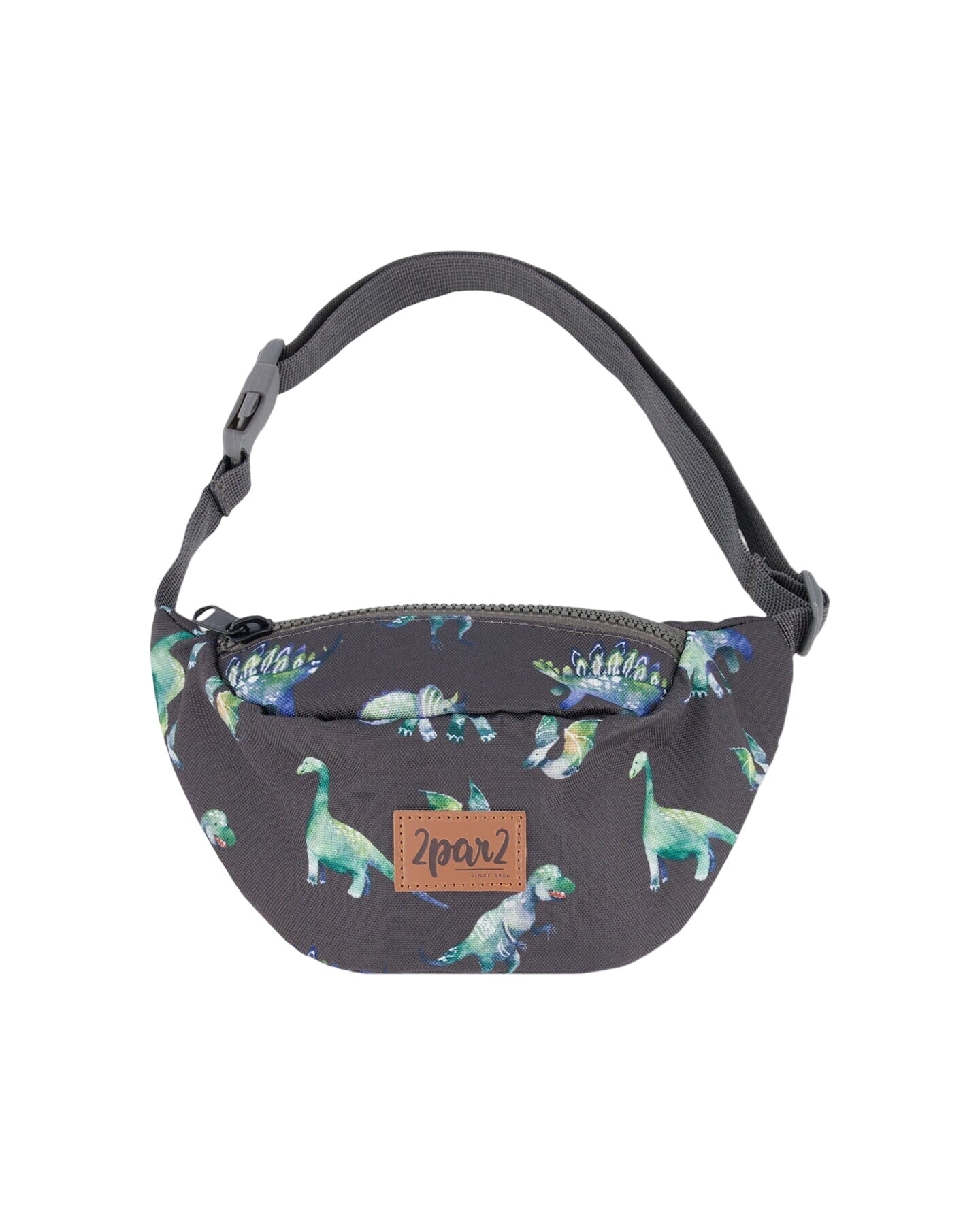 Fanny Bag Grey Printed Dinosaurs