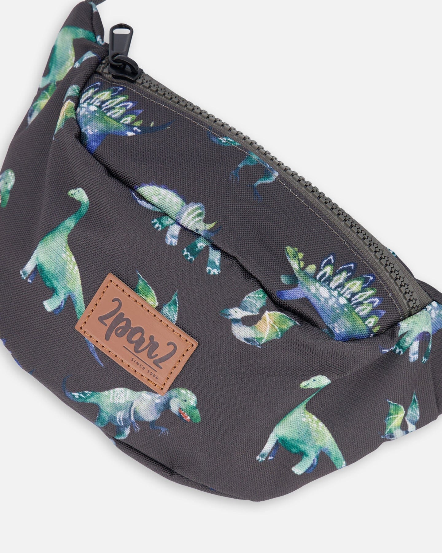 Fanny Bag Grey Printed Dinosaurs