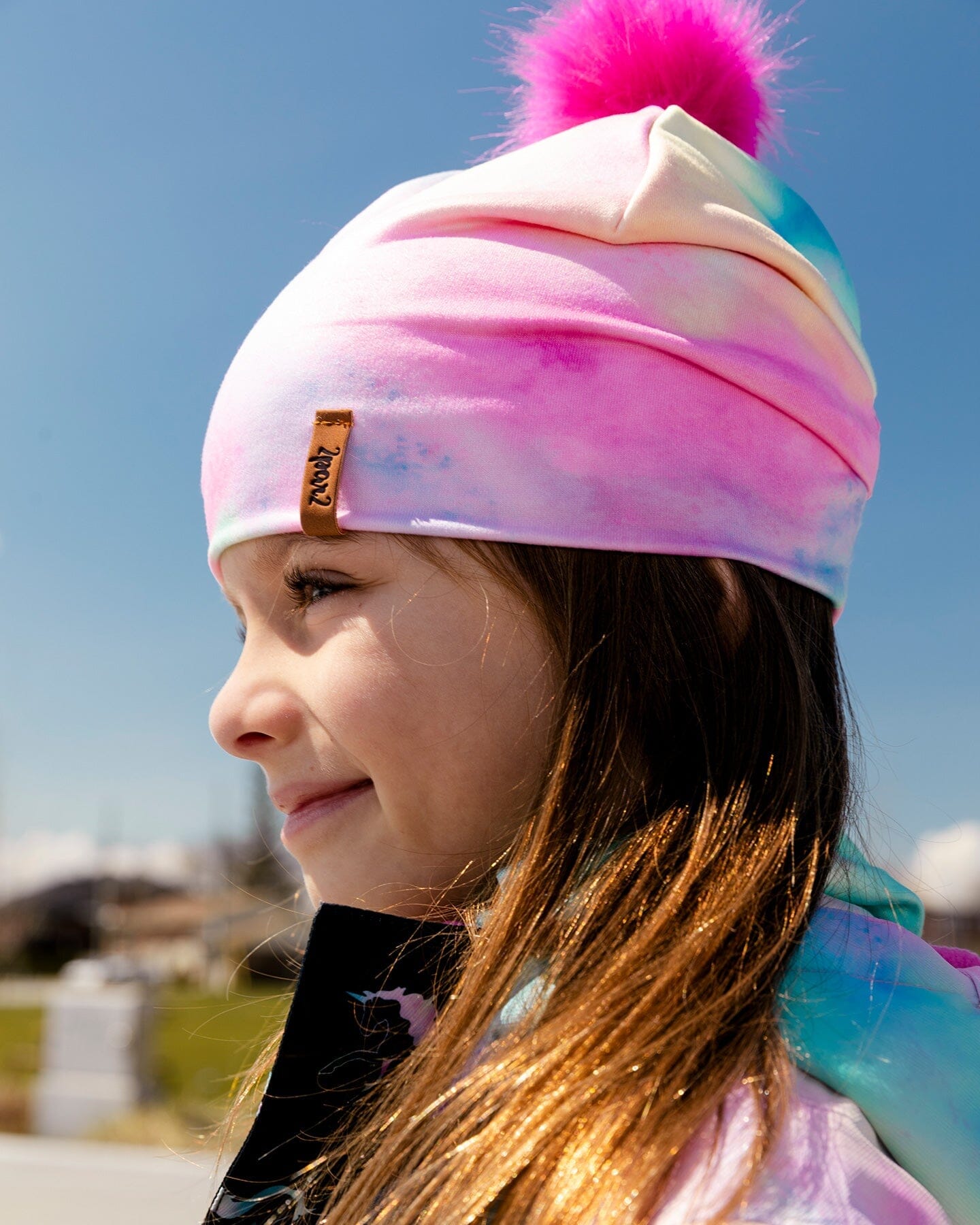 Detachable Pompom Hat Multico