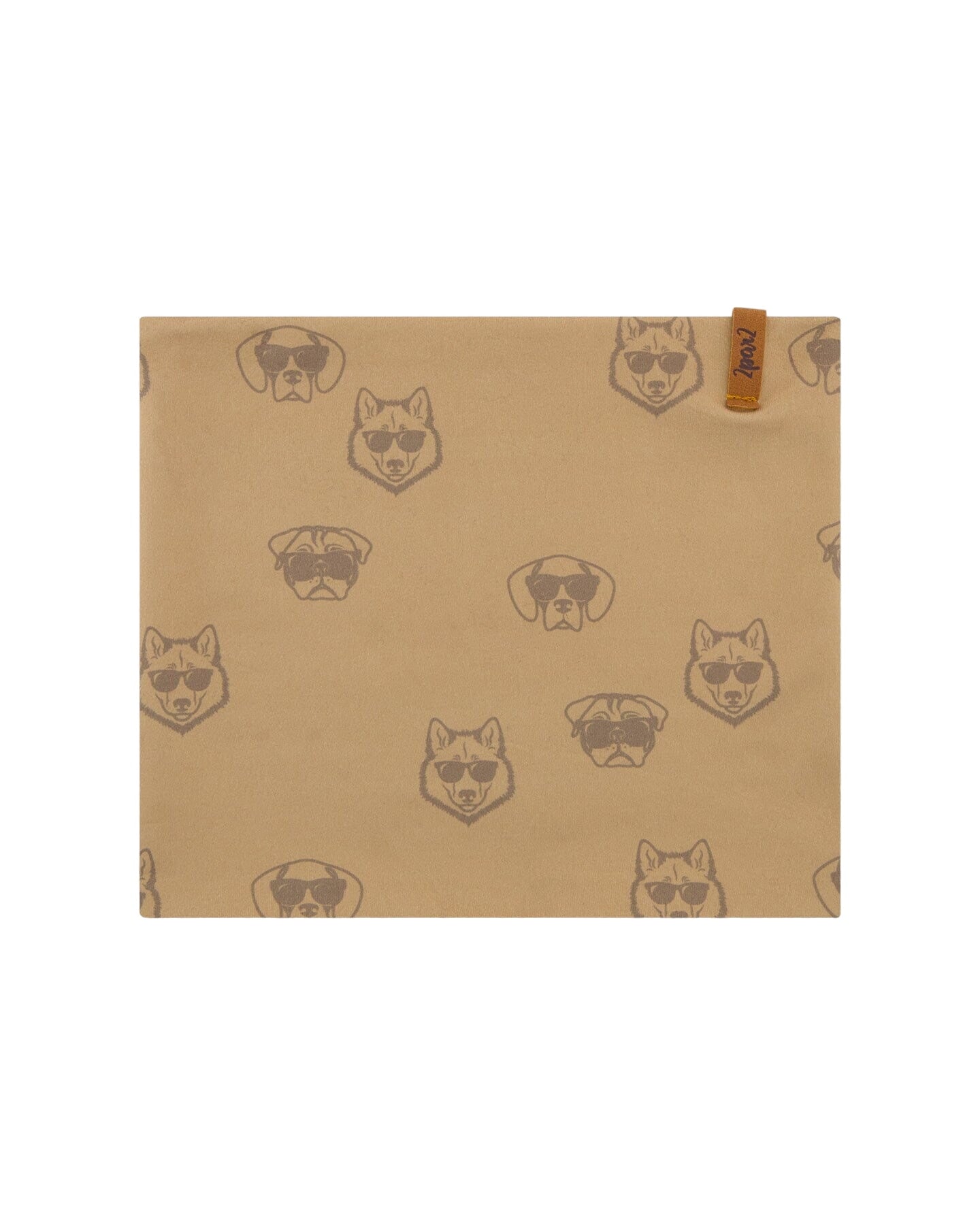 Neck Tube Printed Dogs Beige