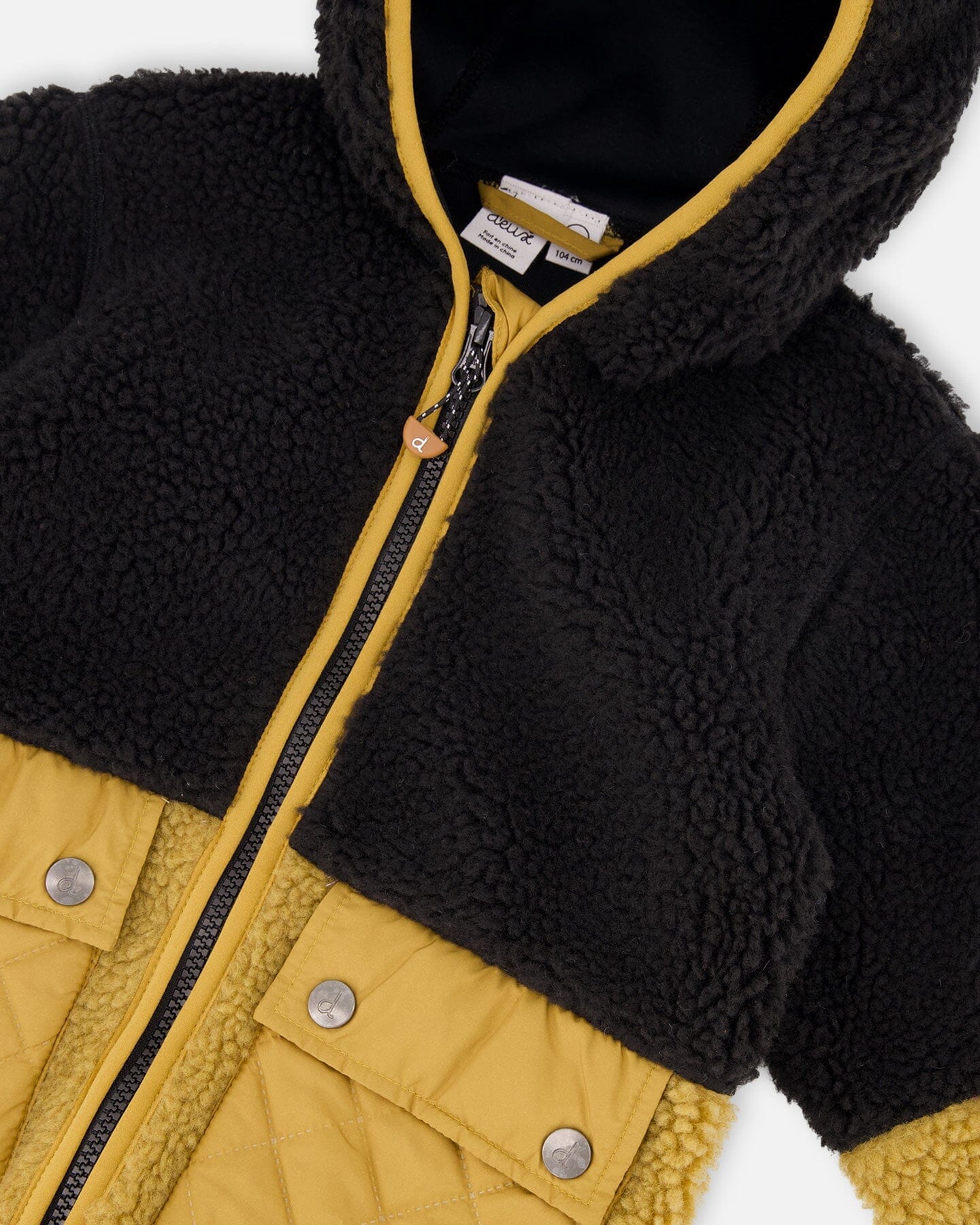 Sherpa Vest Black And Caramel