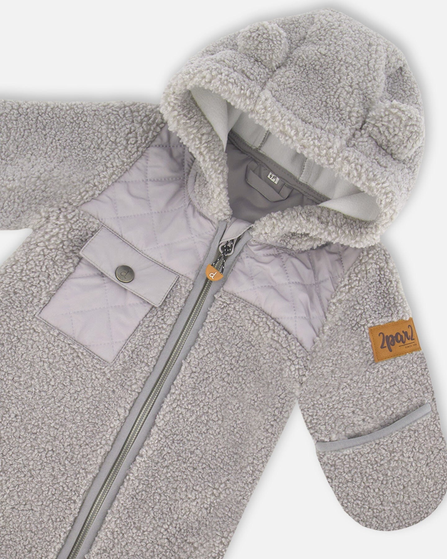 Baby Sherpa One Piece Grey